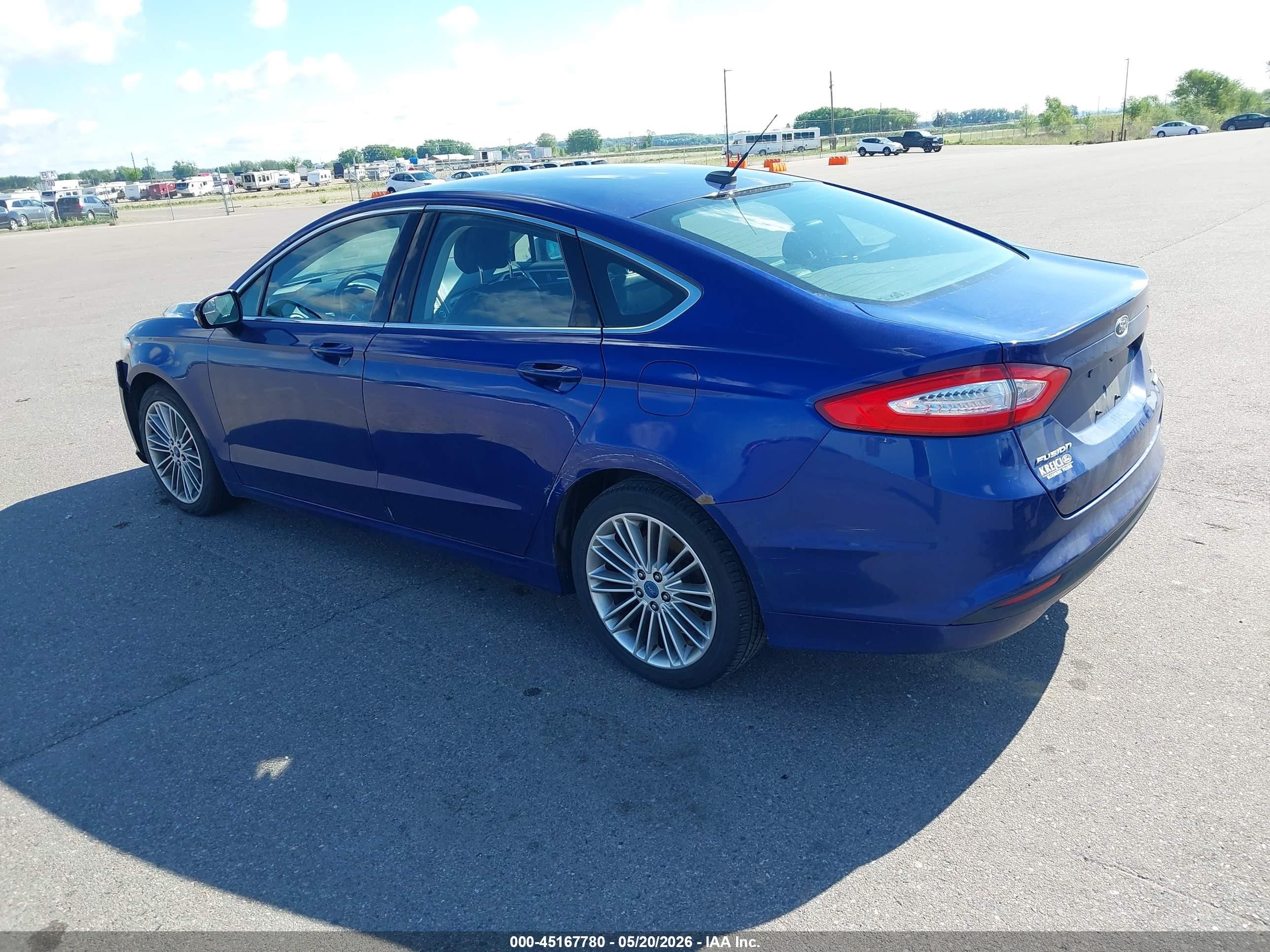 2014 Ford Fusion Se Blue vin: 3FA6P0HD5ER142144
