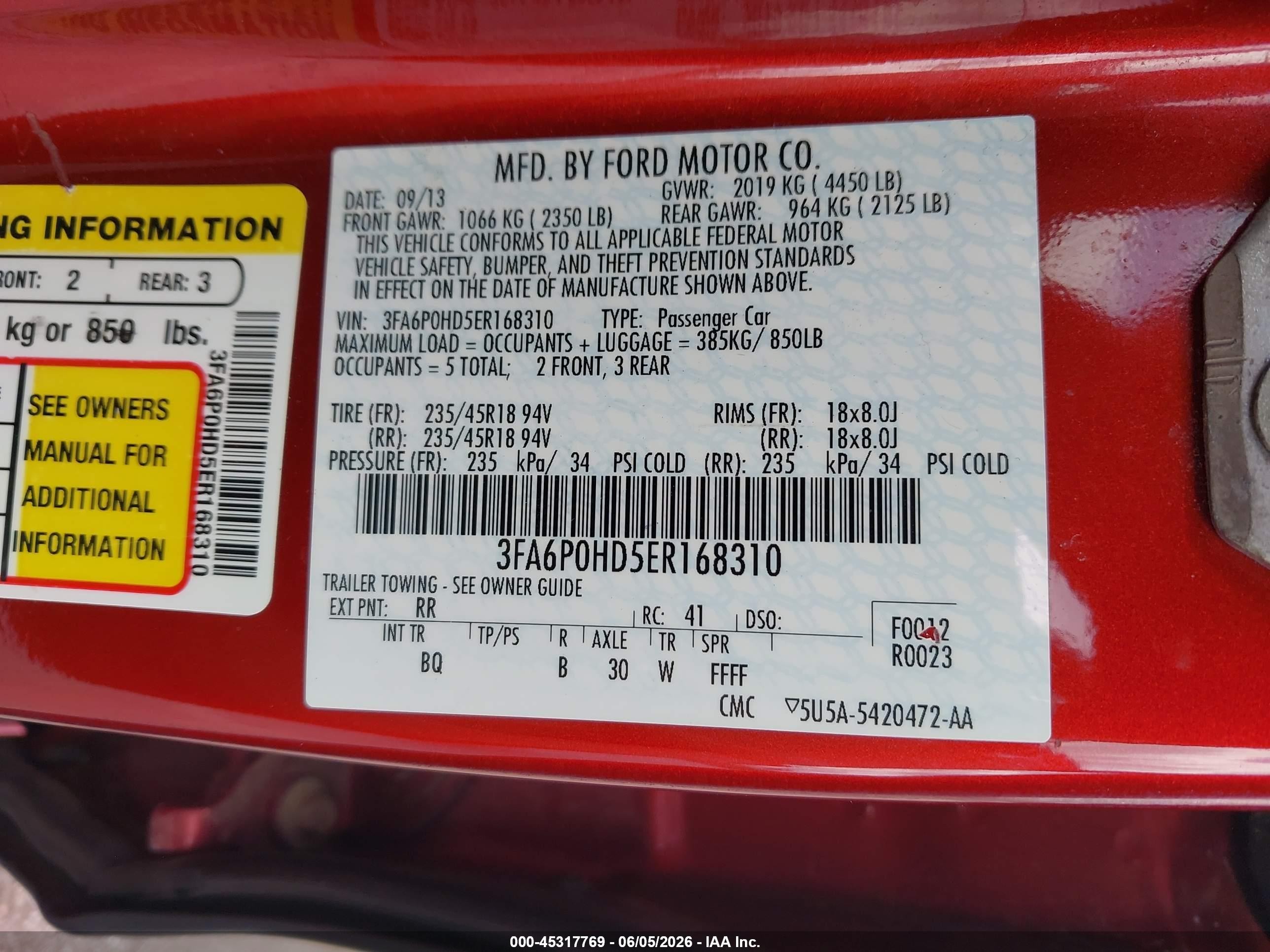 2014 Ford Fusion Se Красный vin: 3FA6P0HD5ER168310