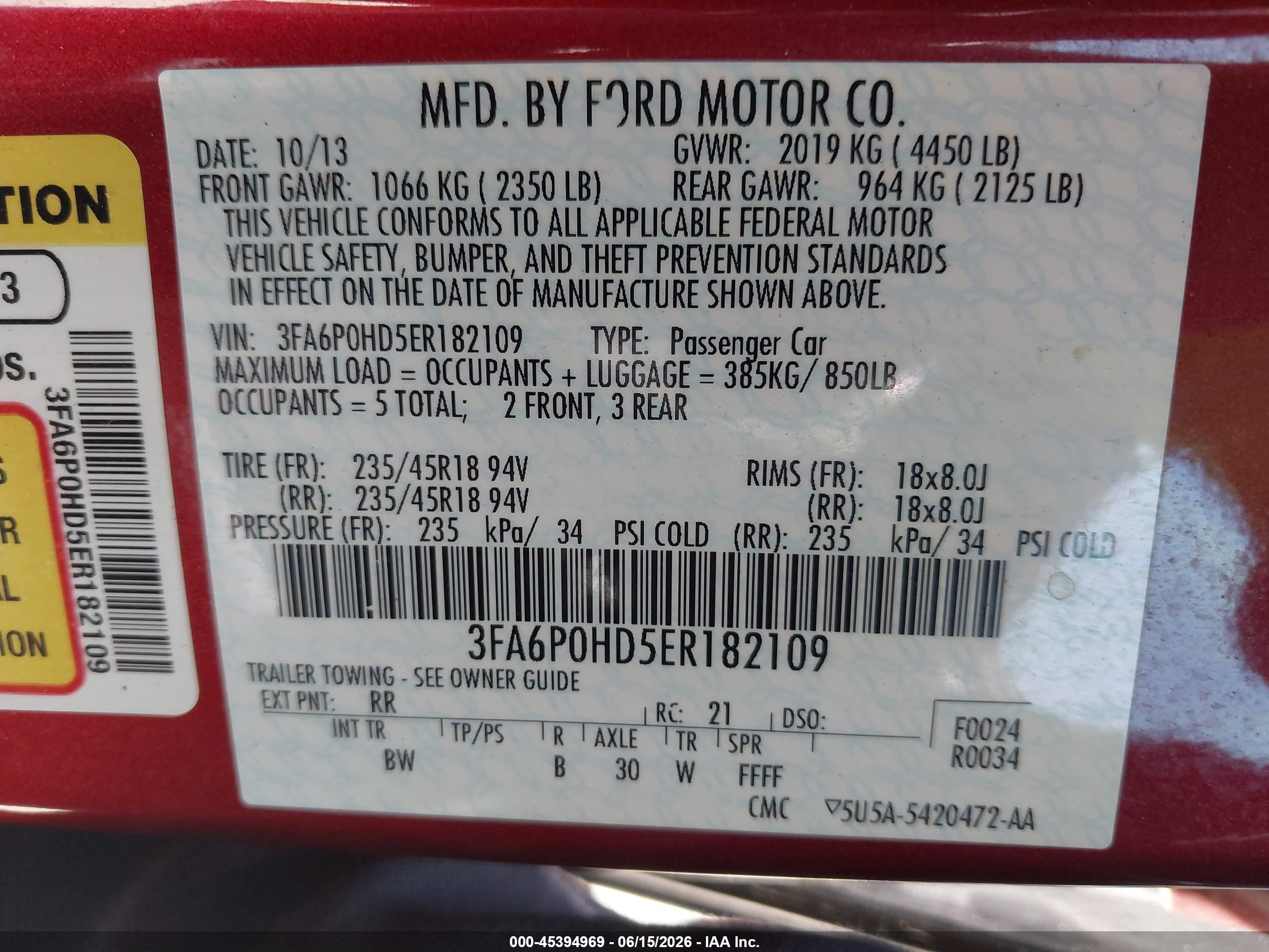 2014 Ford Fusion Se Red vin: 3FA6P0HD5ER182109