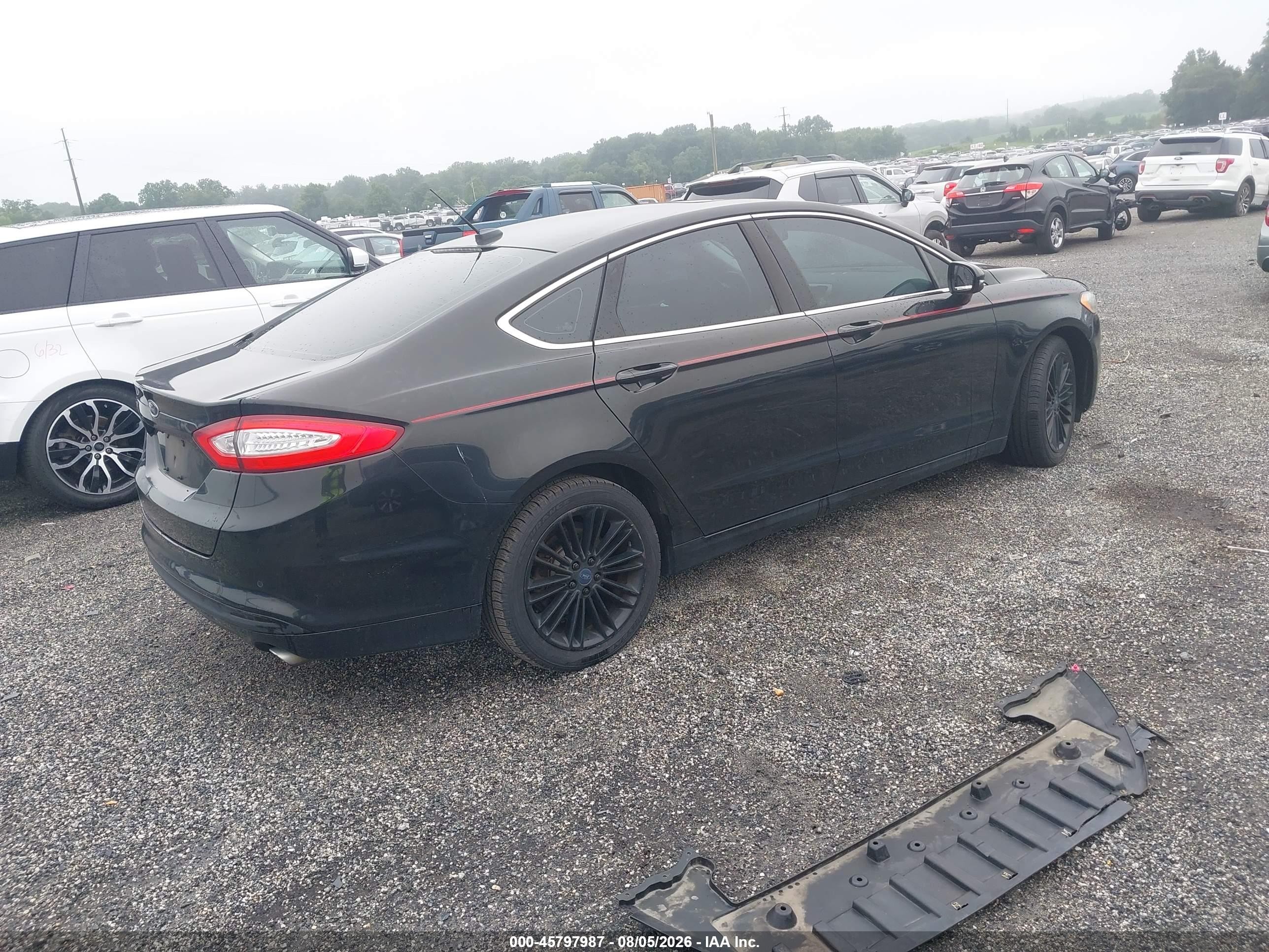 2014 Ford Fusion Se Black vin: 3FA6P0HD5ER197516