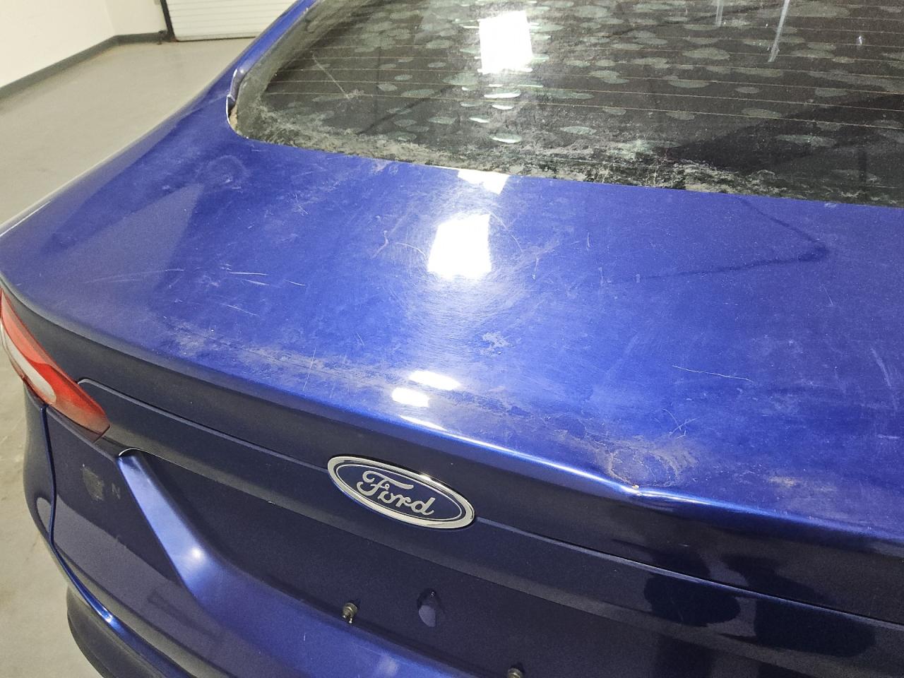 2014 Ford Fusion Se Blue vin: 3FA6P0HD5ER217117 Damage: Deck Lid, Dent(S) W/ Paint Dmg, 2 To 3 Inches