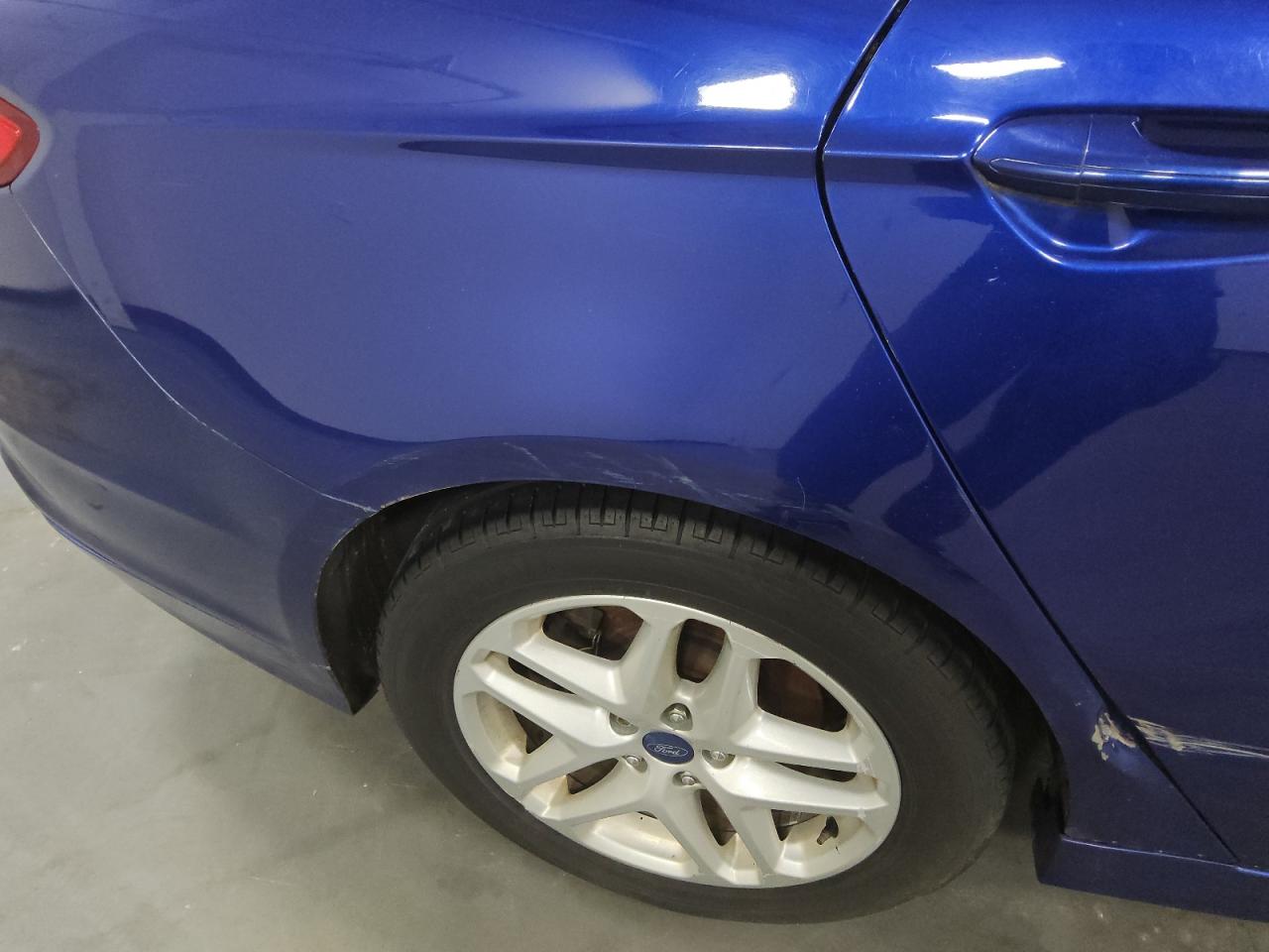 2014 Ford Fusion Se Blue vin: 3FA6P0HD5ER217117 Damage: Right Qtr Panel, Heavy Scratch, 3 To 4 Inches