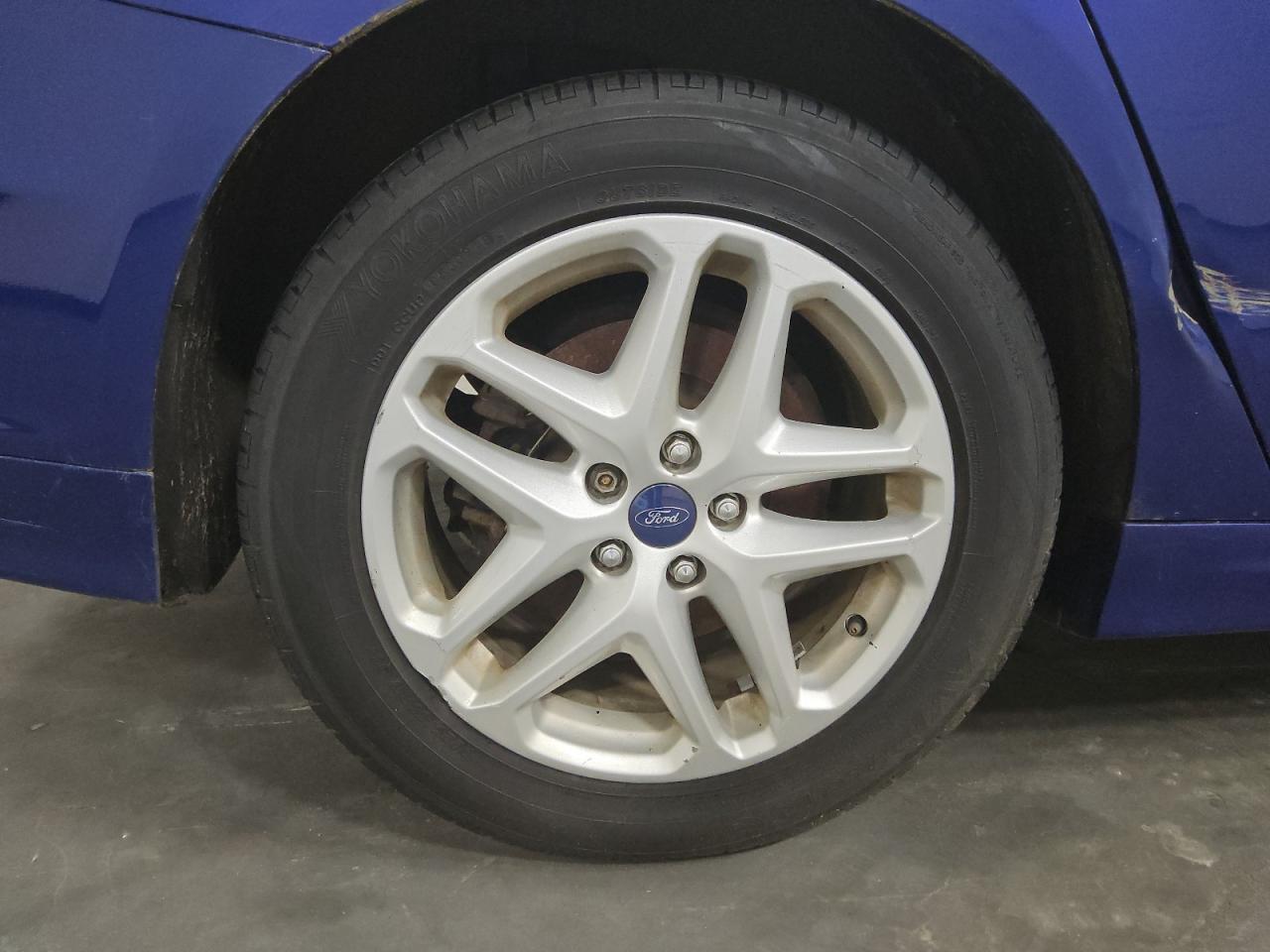 2014 Ford Fusion Se Blue vin: 3FA6P0HD5ER217117 Damage: Right Rear Wheel, Broken, Replacement Required