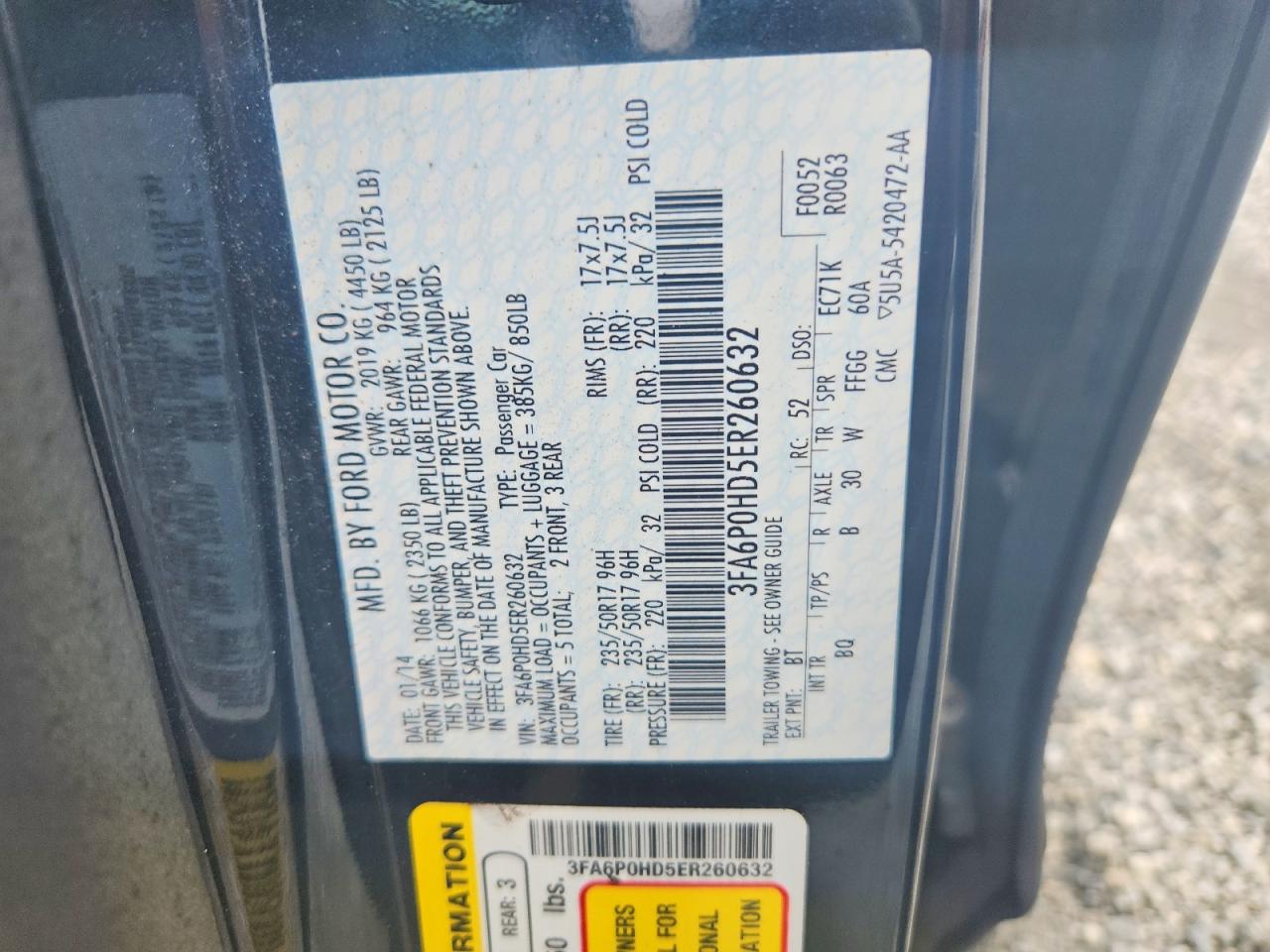 2014 Ford Fusion Se Black vin: 3FA6P0HD5ER260632