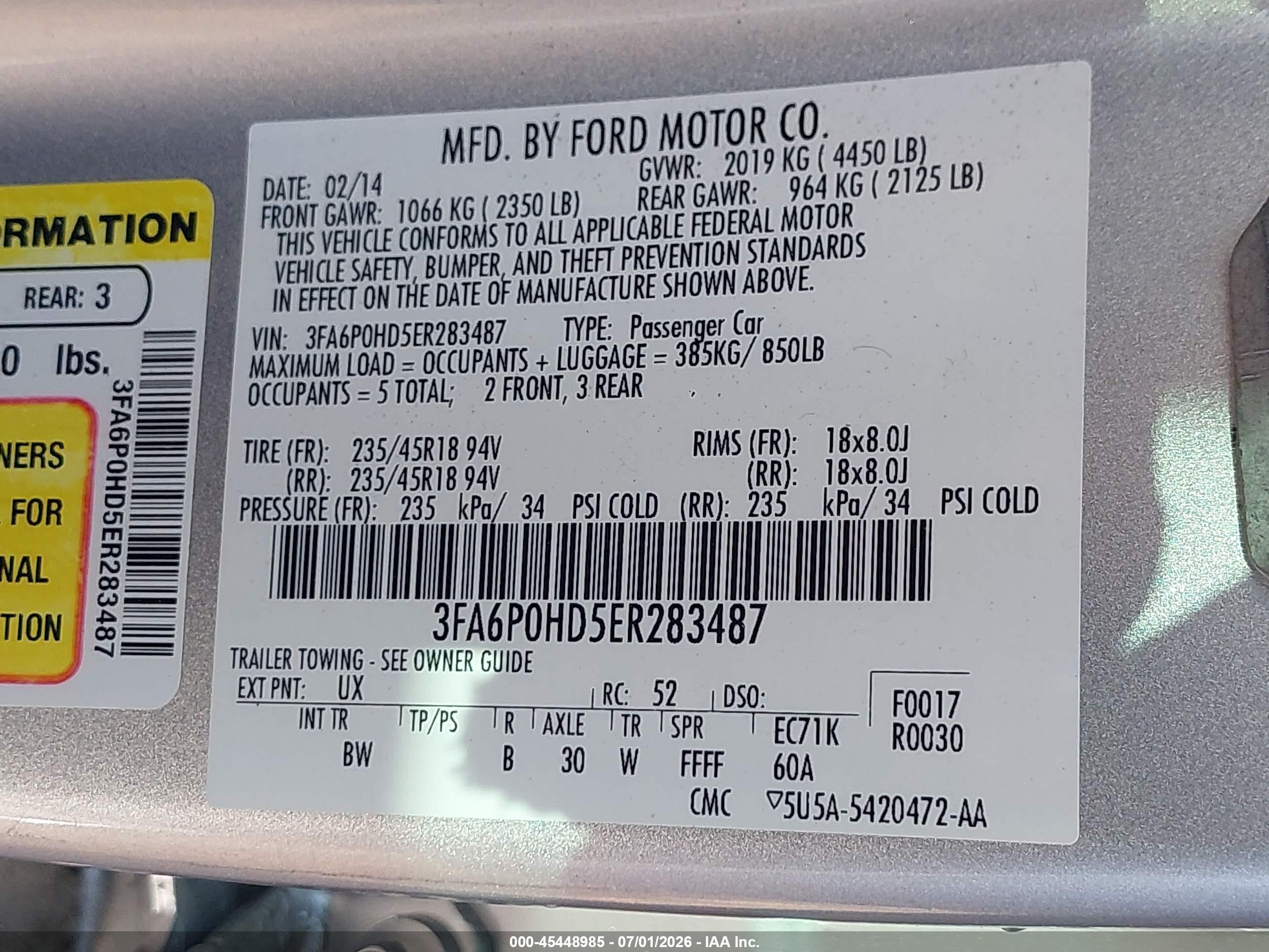 2014 Ford Fusion Se Silver vin: 3FA6P0HD5ER283487
