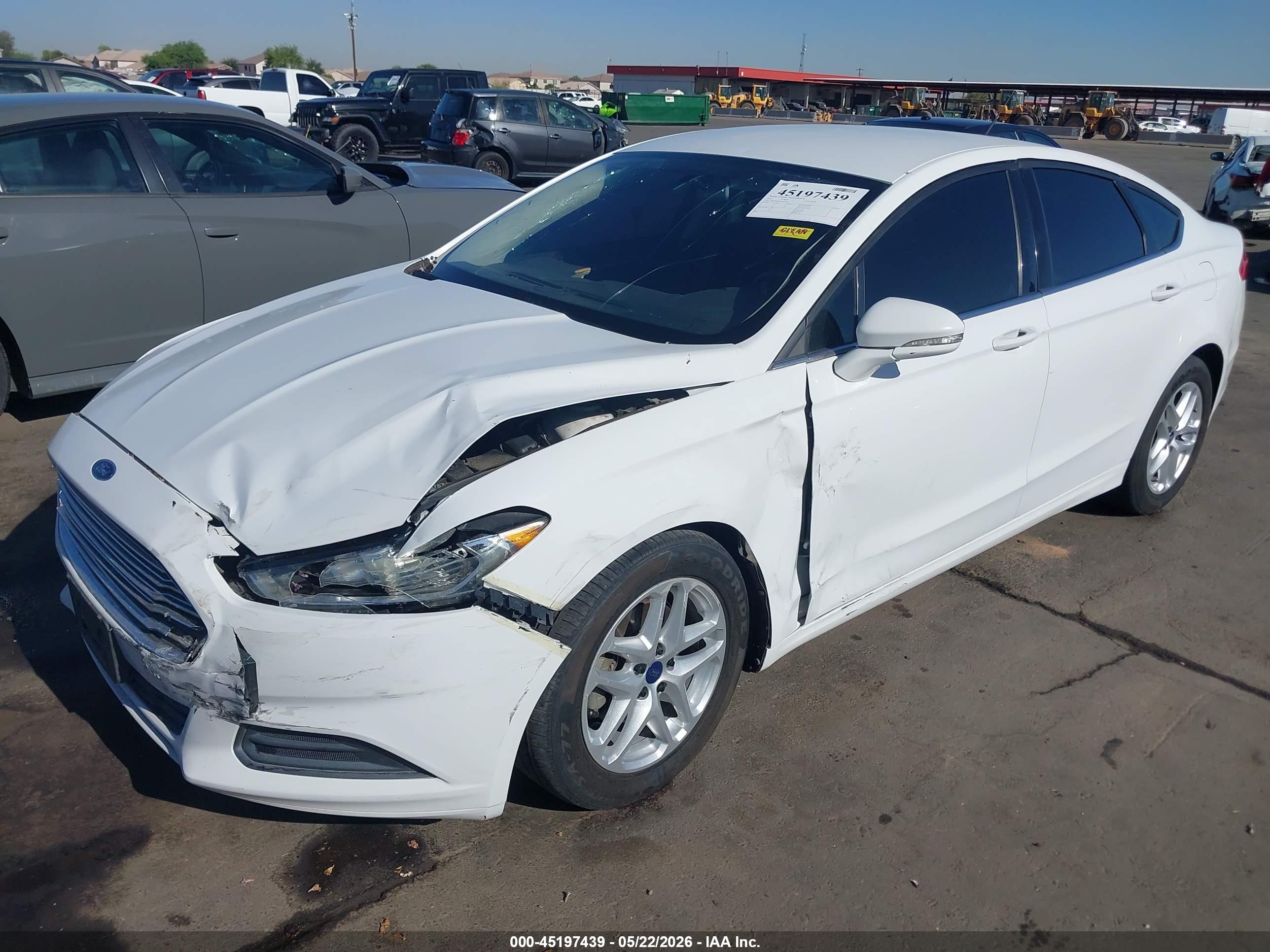 2014 Ford Fusion Se White vin: 3FA6P0HD5ER292142