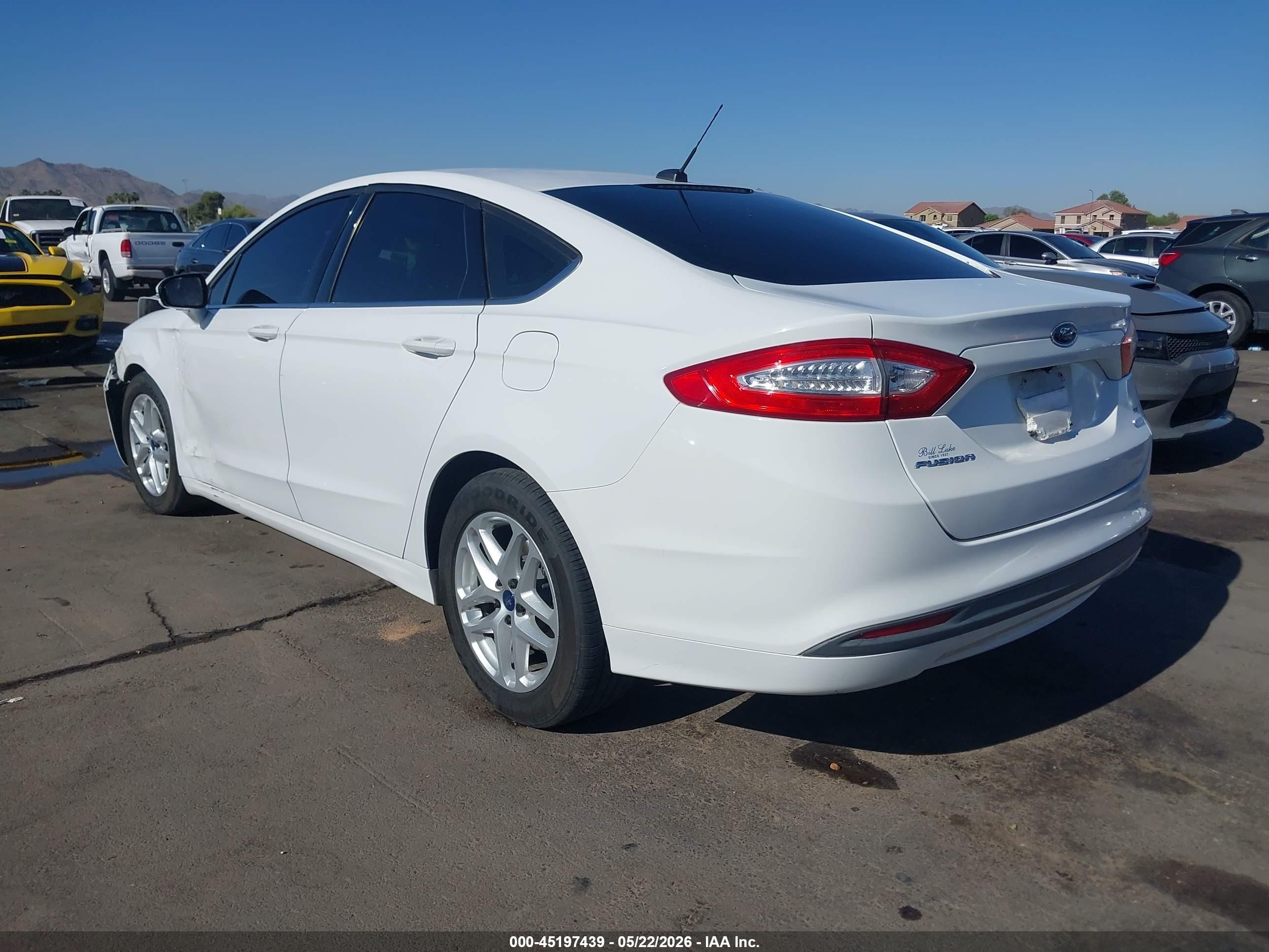 2014 Ford Fusion Se White vin: 3FA6P0HD5ER292142