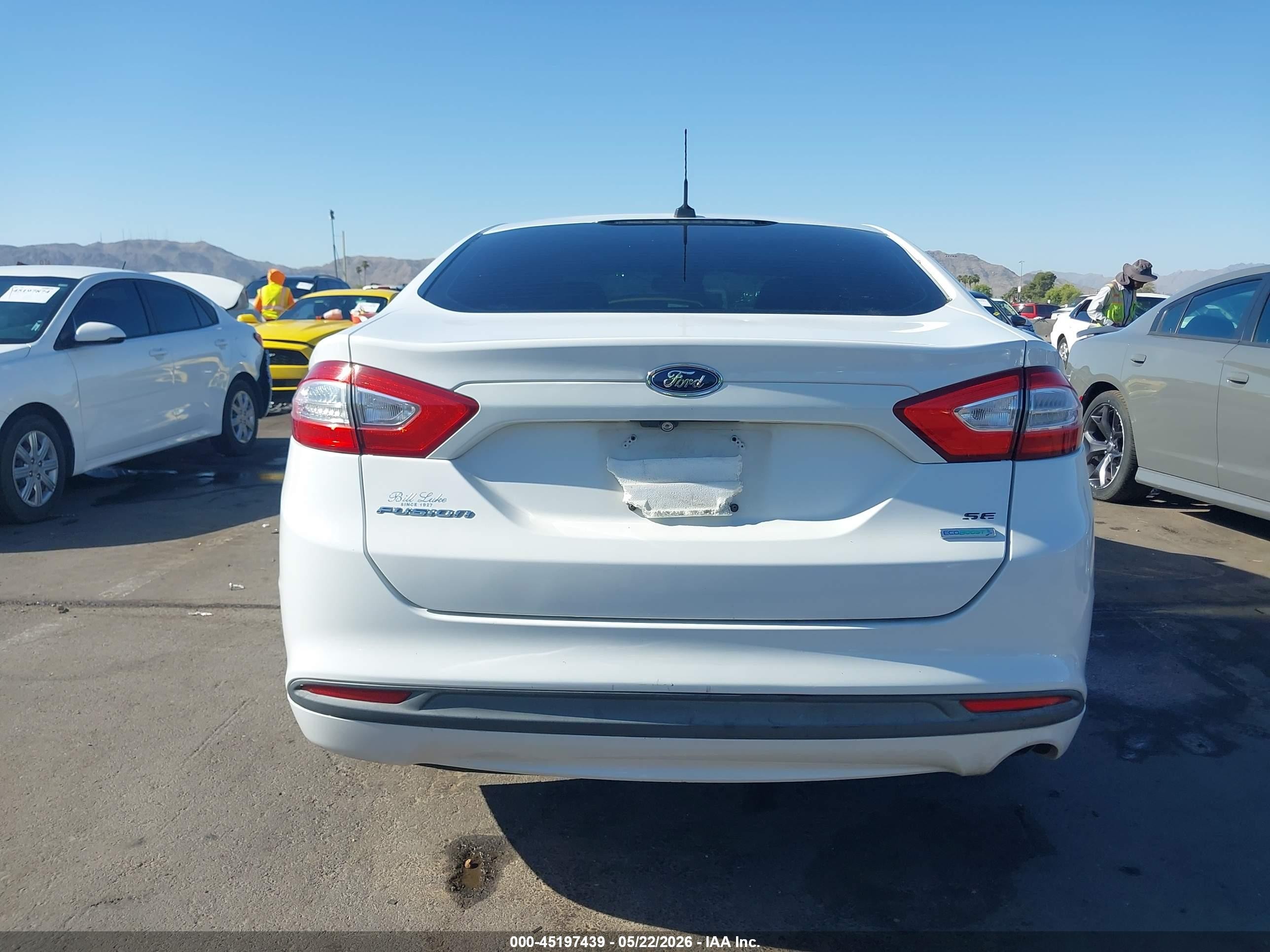 2014 Ford Fusion Se White vin: 3FA6P0HD5ER292142