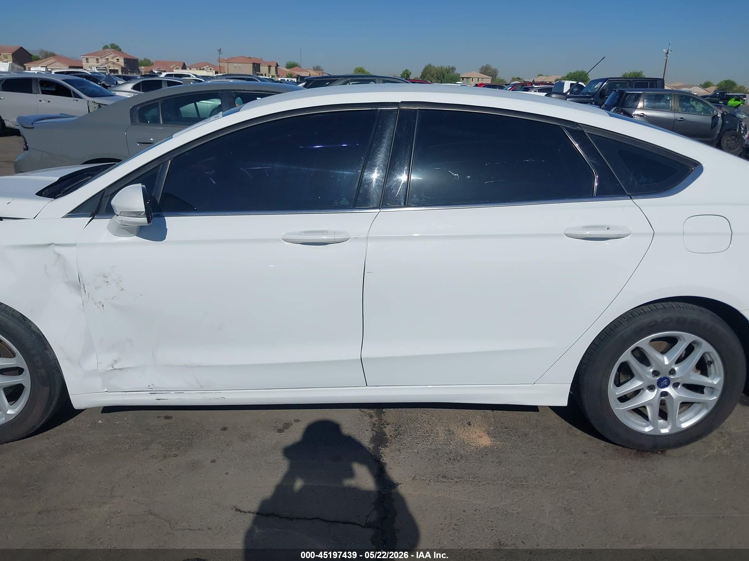 2014 Ford Fusion Se White vin: 3FA6P0HD5ER292142