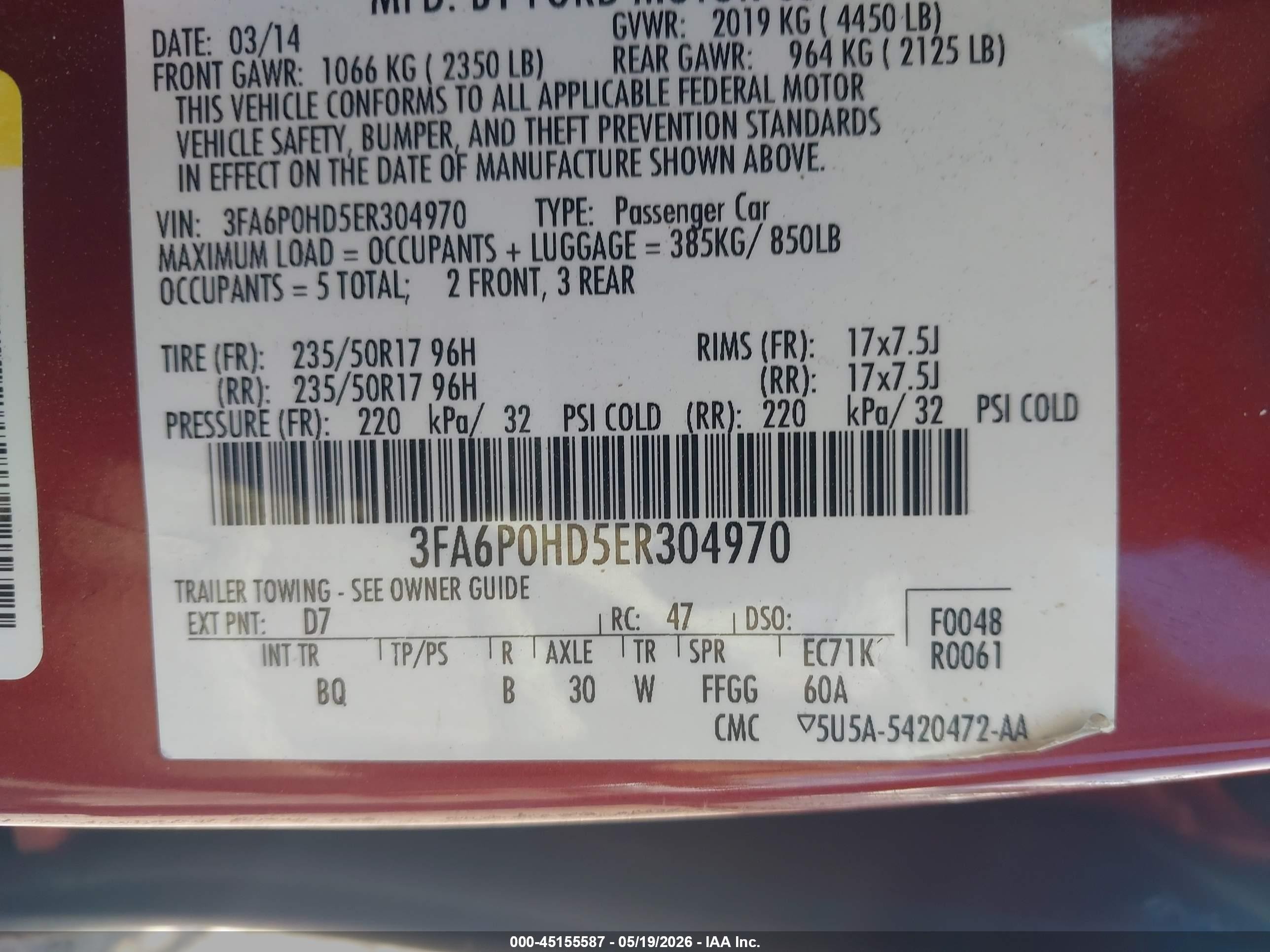 2014 Ford Fusion Se Orange vin: 3FA6P0HD5ER304970