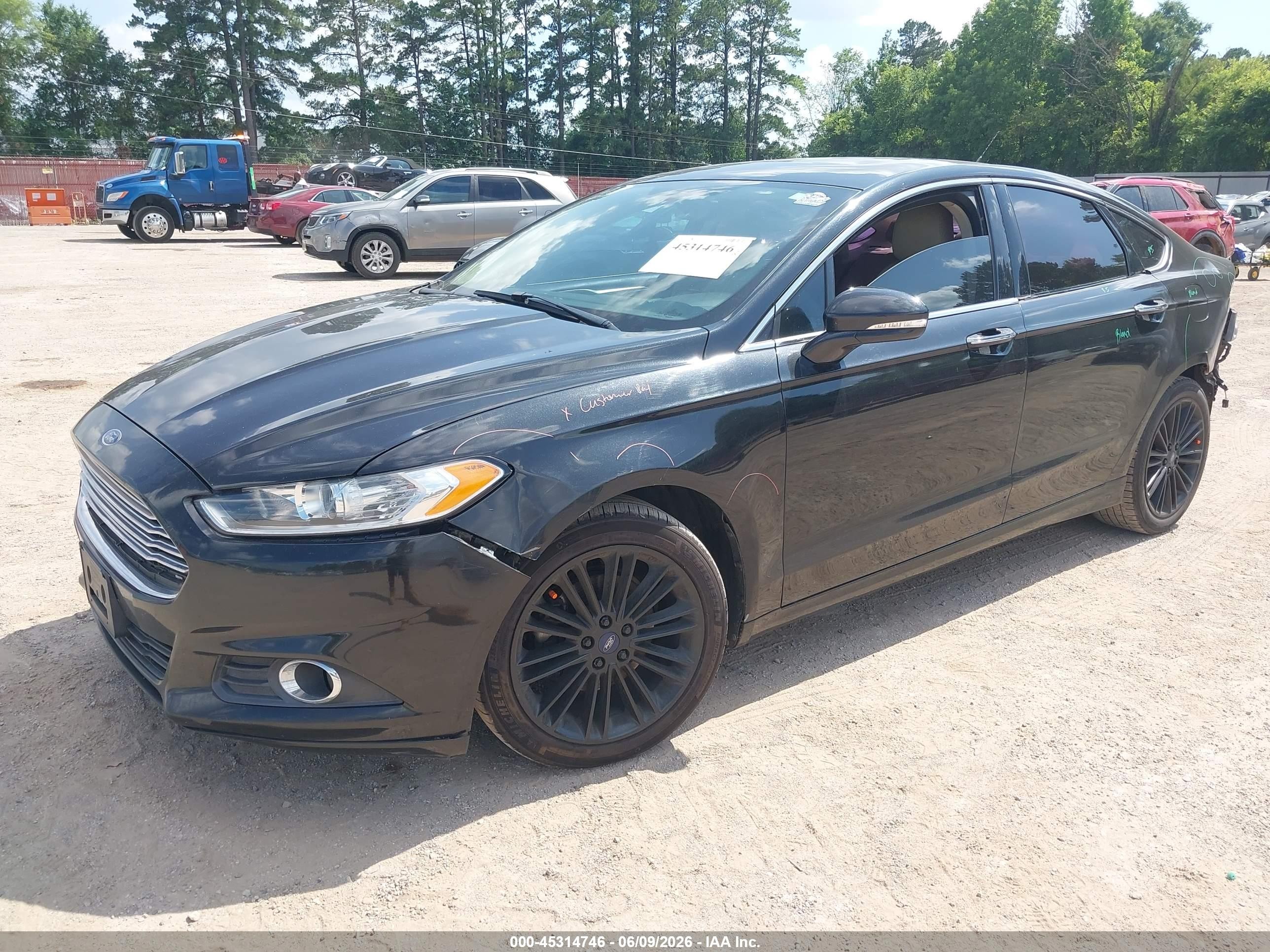 2014 Ford Fusion Se Black vin: 3FA6P0HD5ER329173