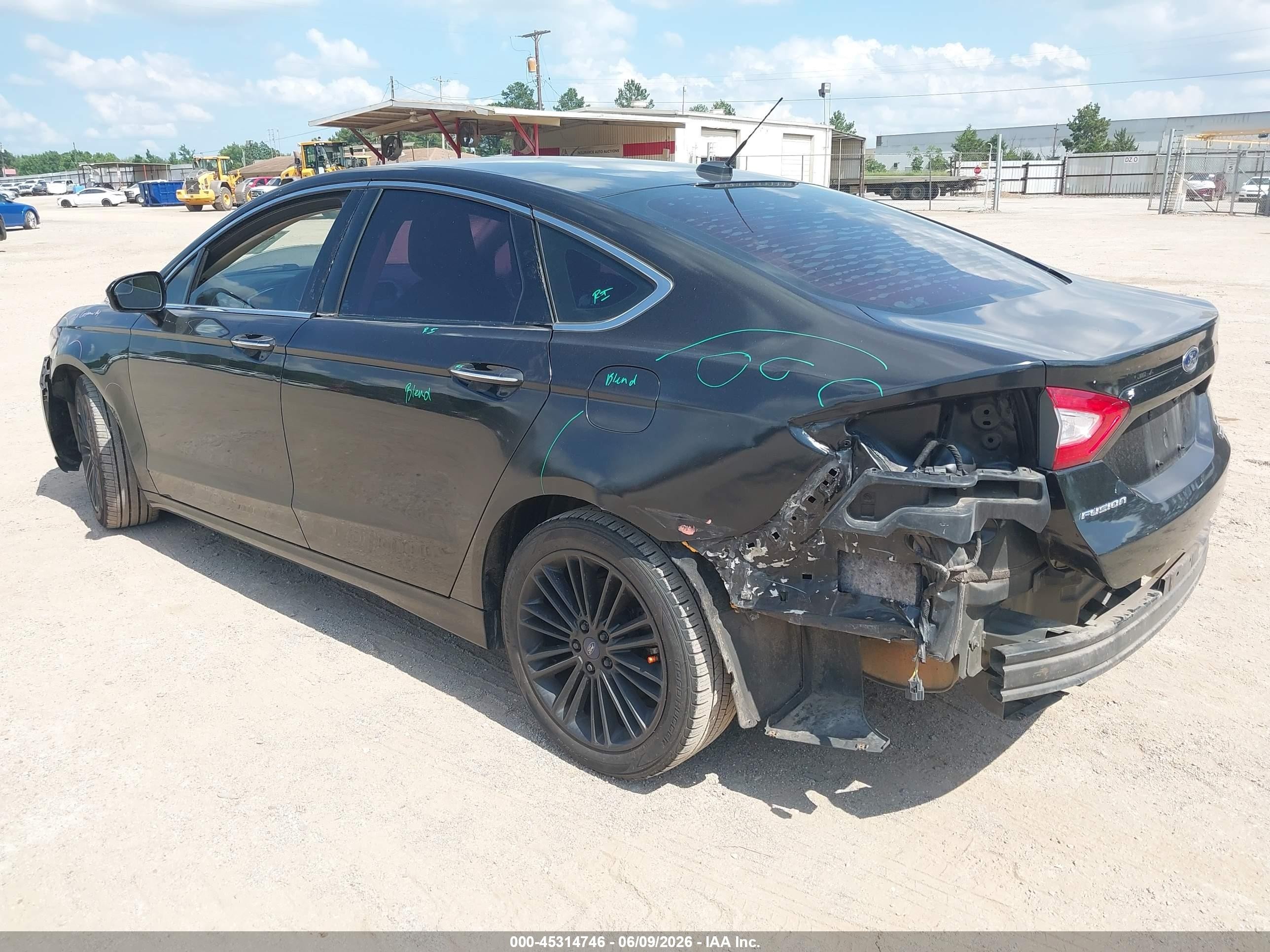 2014 Ford Fusion Se Black vin: 3FA6P0HD5ER329173