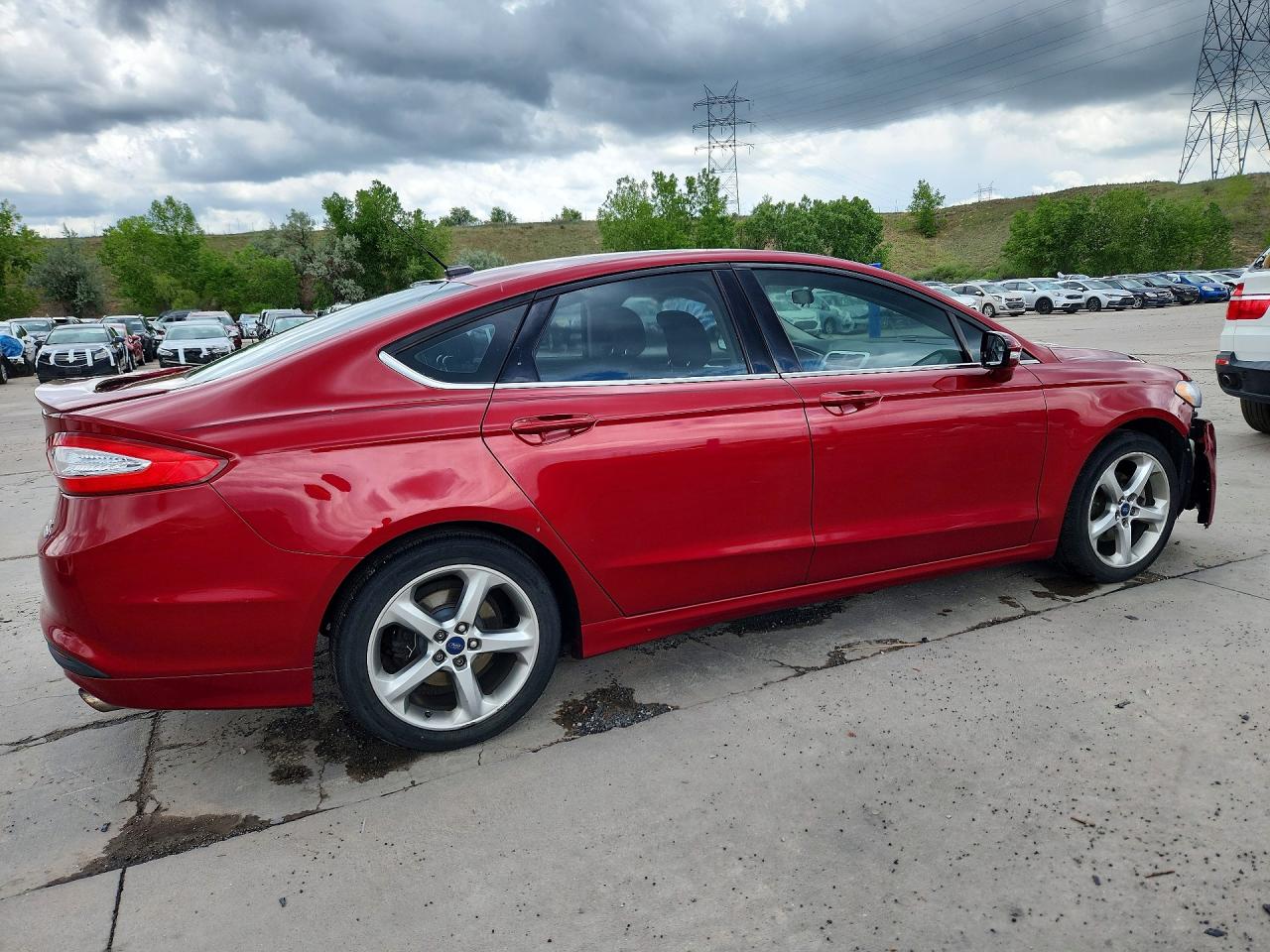 2014 Ford Fusion Se Burgundy vin: 3FA6P0HD5ER355935