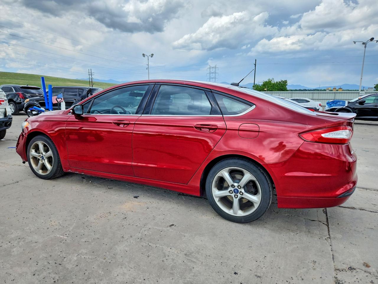2014 Ford Fusion Se Burgundy vin: 3FA6P0HD5ER355935