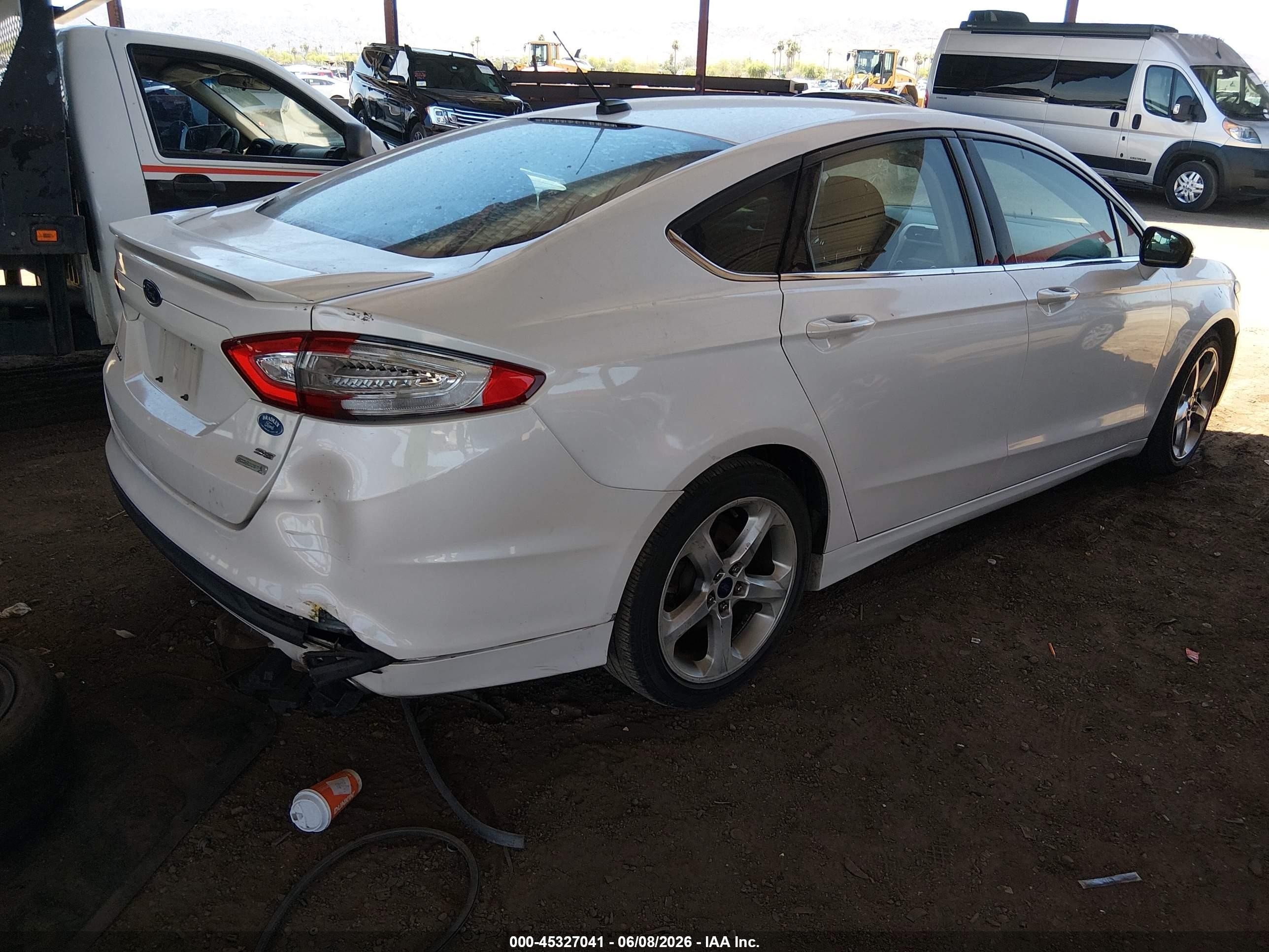 2014 Ford Fusion Se White vin: 3FA6P0HD5ER357278