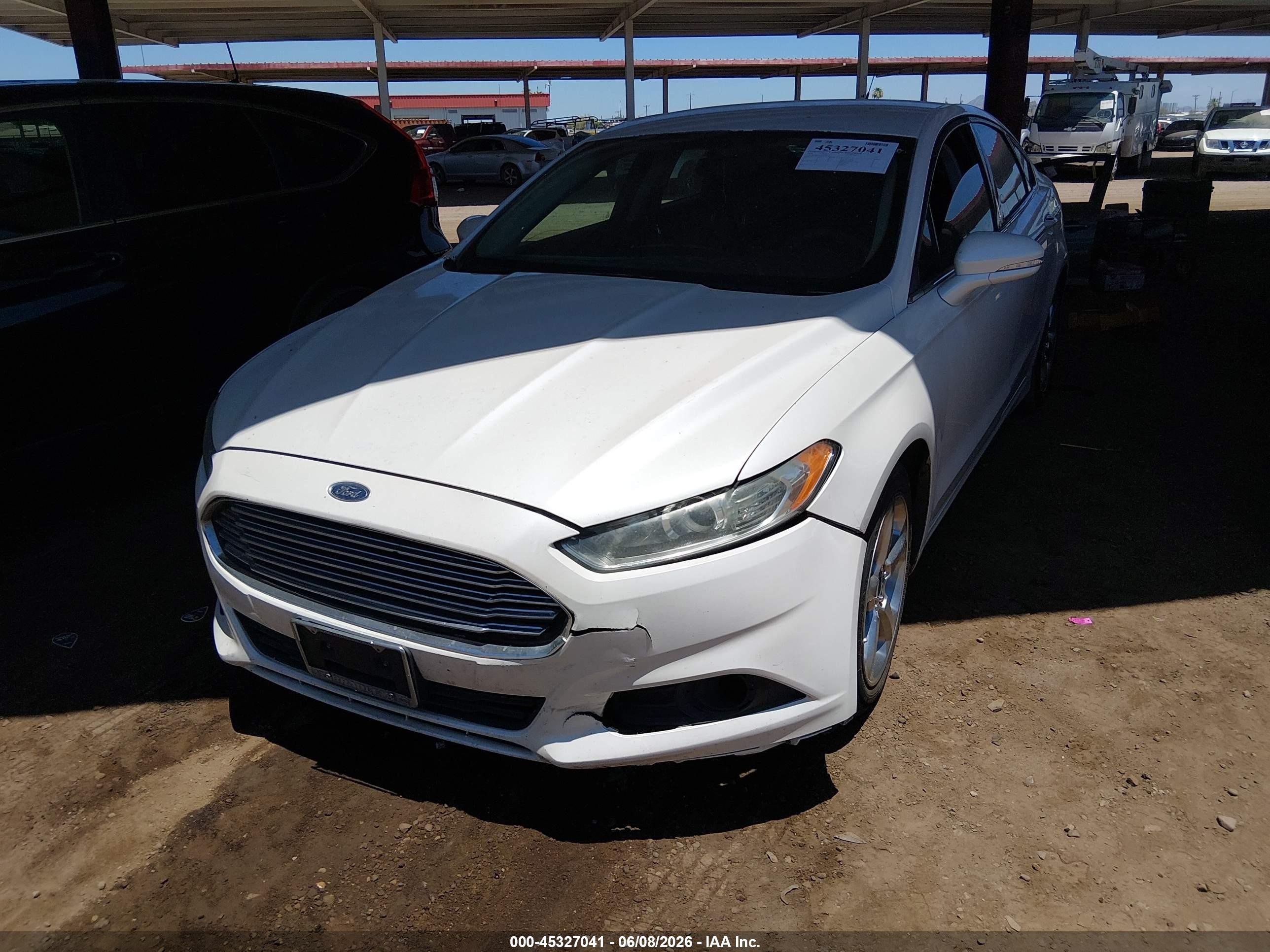 2014 Ford Fusion Se White vin: 3FA6P0HD5ER357278