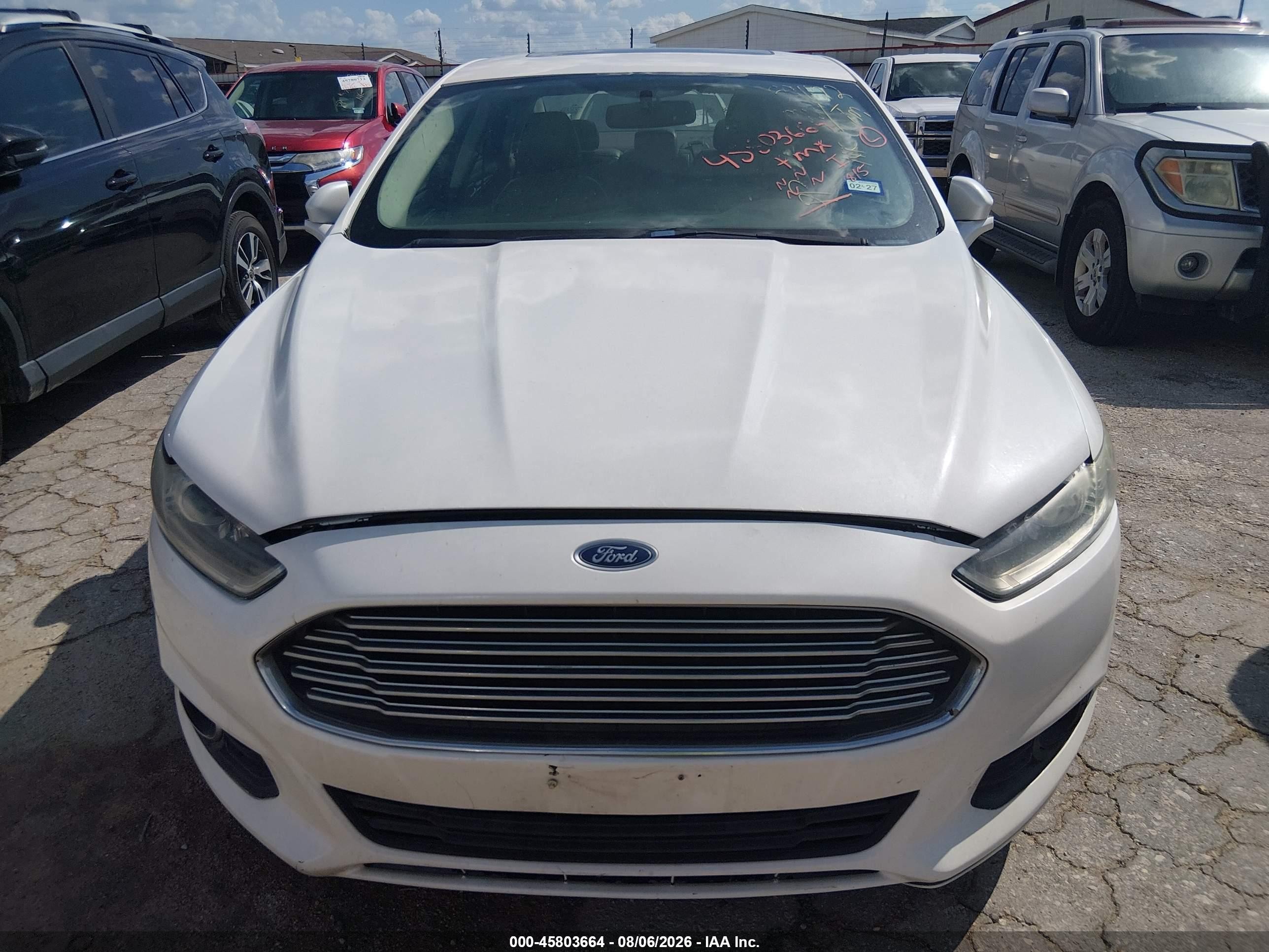 2014 Ford Fusion Se White vin: 3FA6P0HD5ER391172