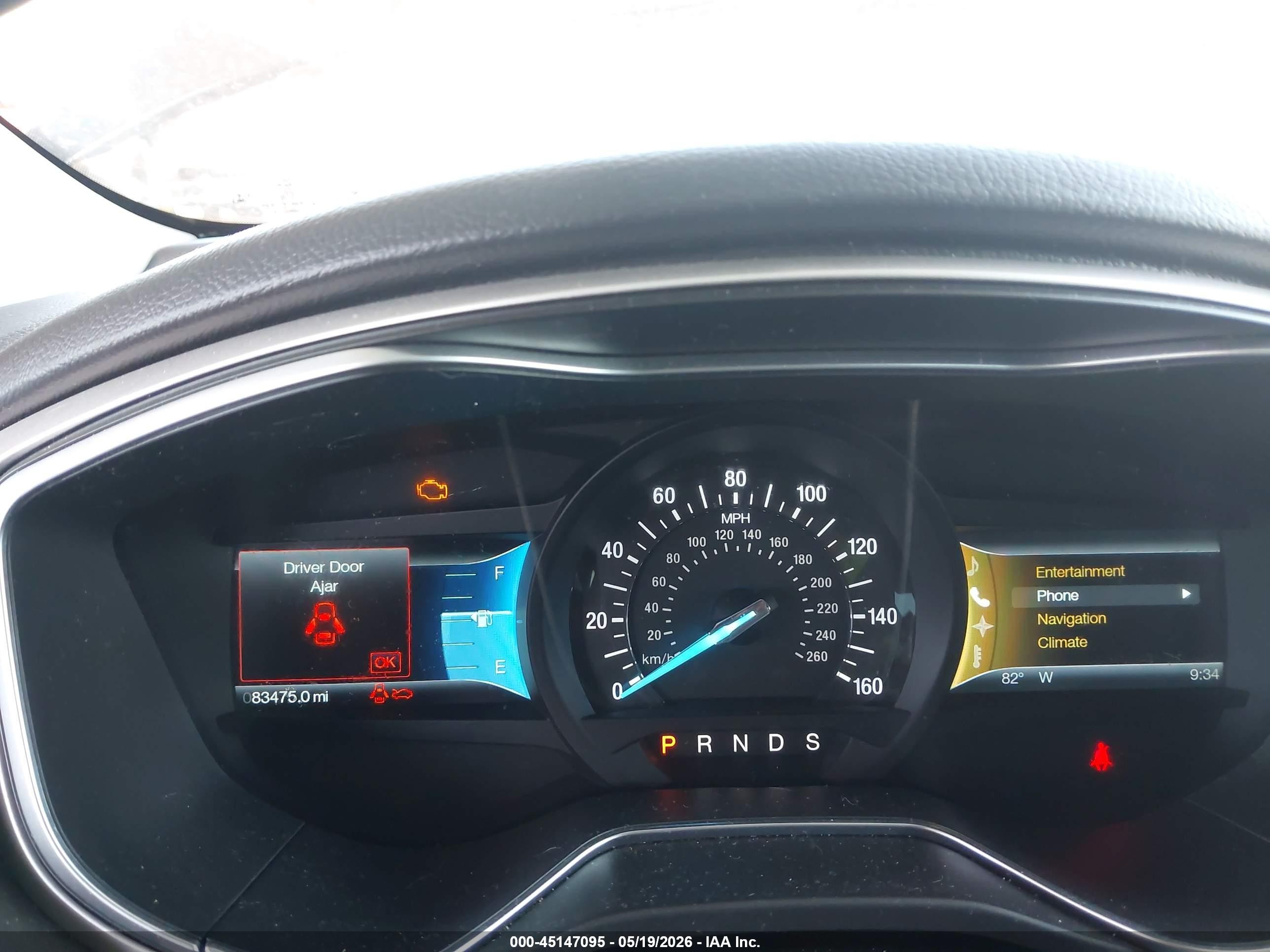 2014 Ford Fusion Se Gray vin: 3FA6P0HD5ER398137