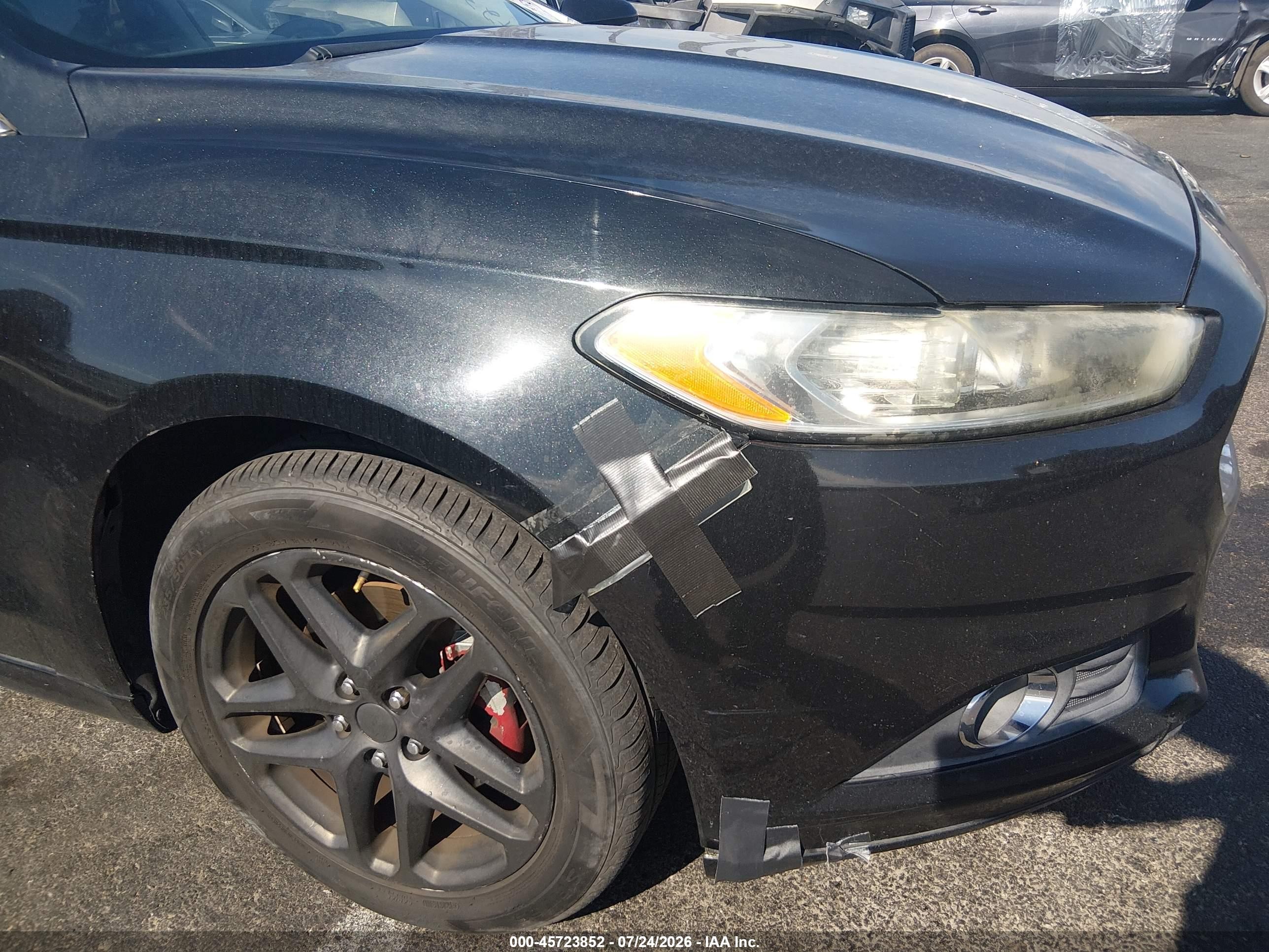 2015 Ford Fusion Se Черный vin: 3FA6P0HD5FR129525