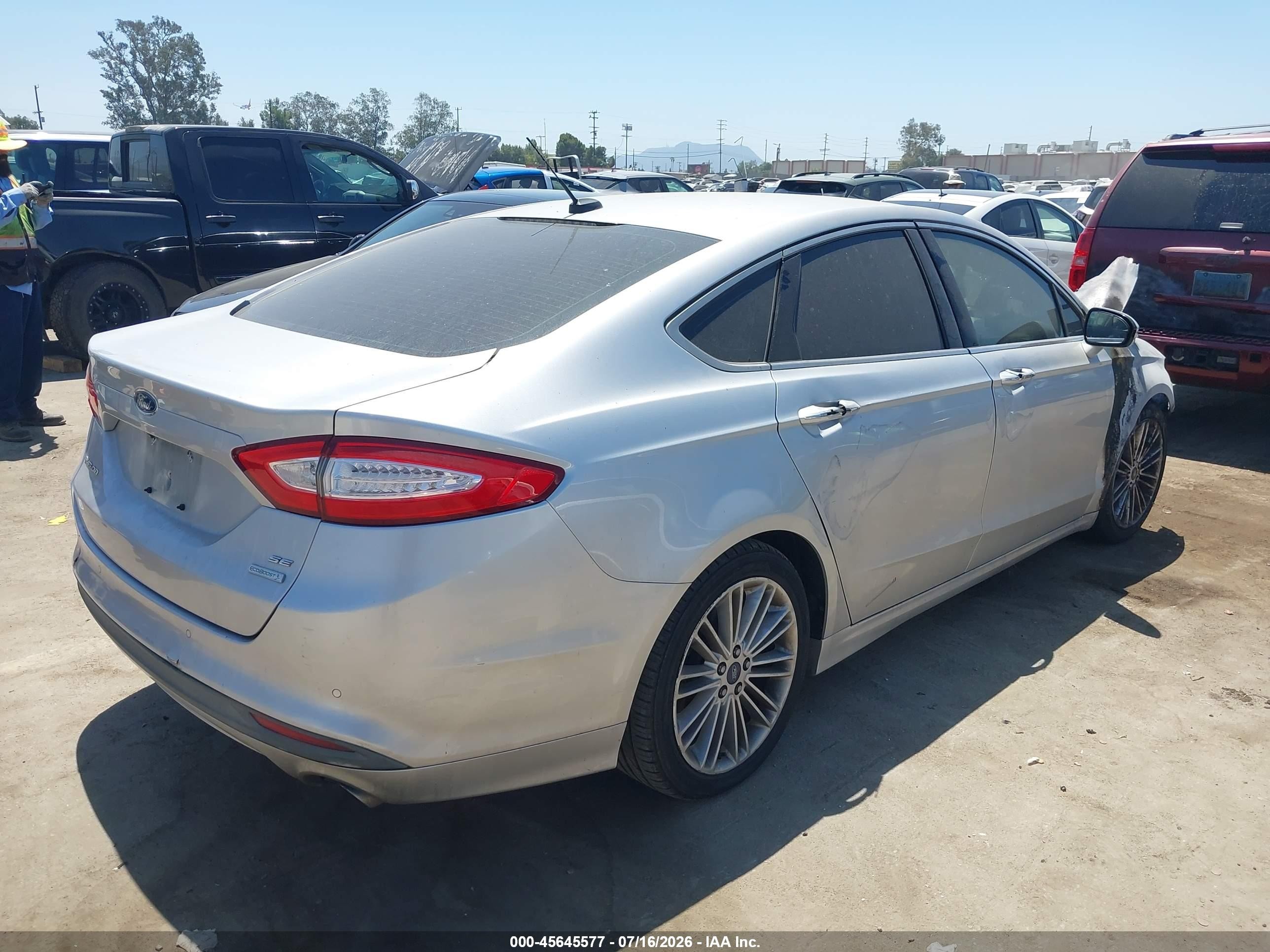 2015 Ford Fusion Se Gray vin: 3FA6P0HD5FR257800