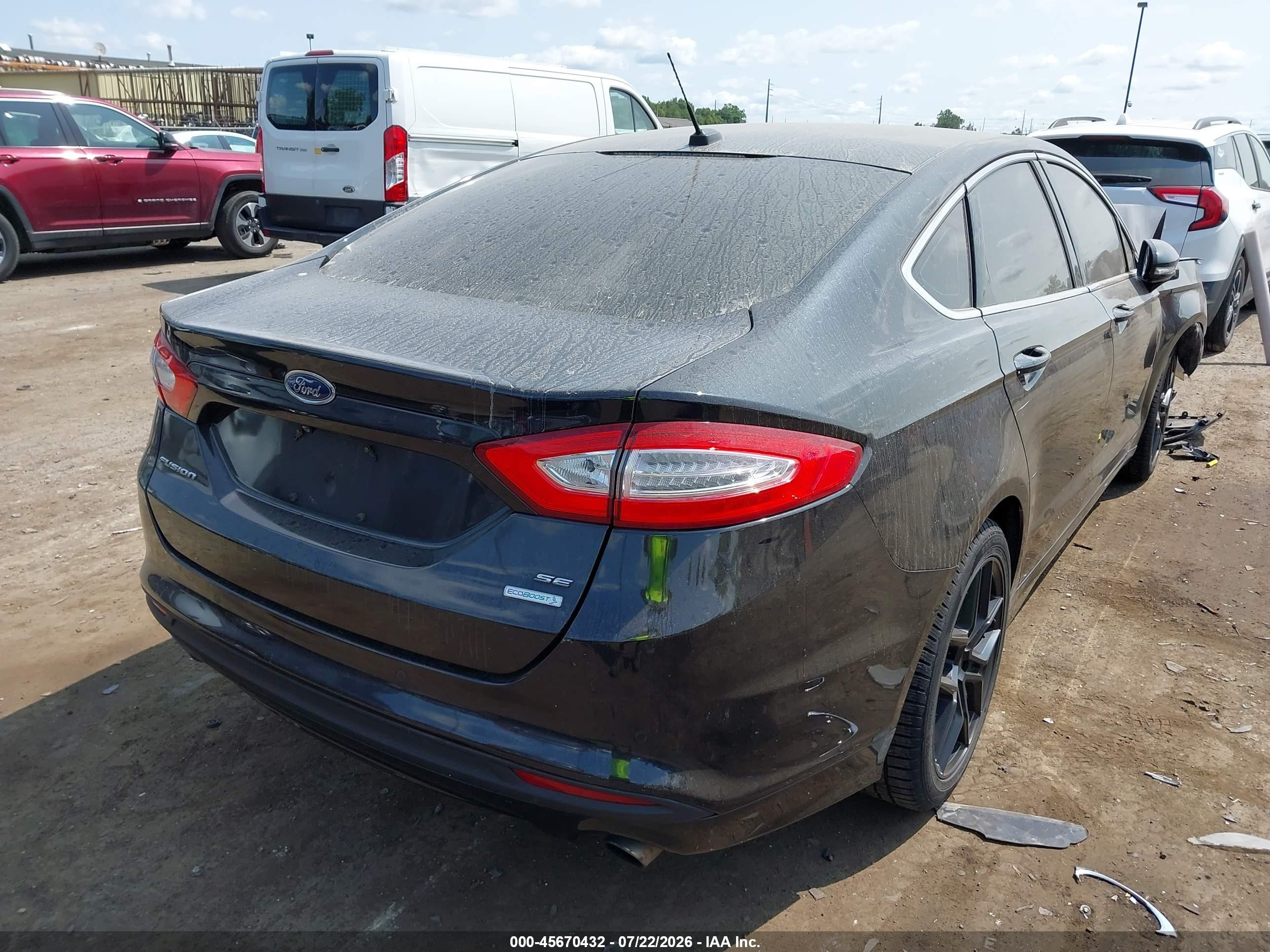 2015 Ford Fusion Se Black vin: 3FA6P0HD5FR291624
