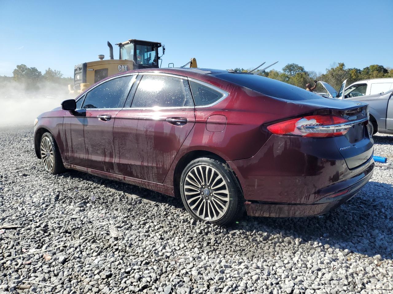 2017 Ford Fusion Se Maroon vin: 3FA6P0HD5HR193602
