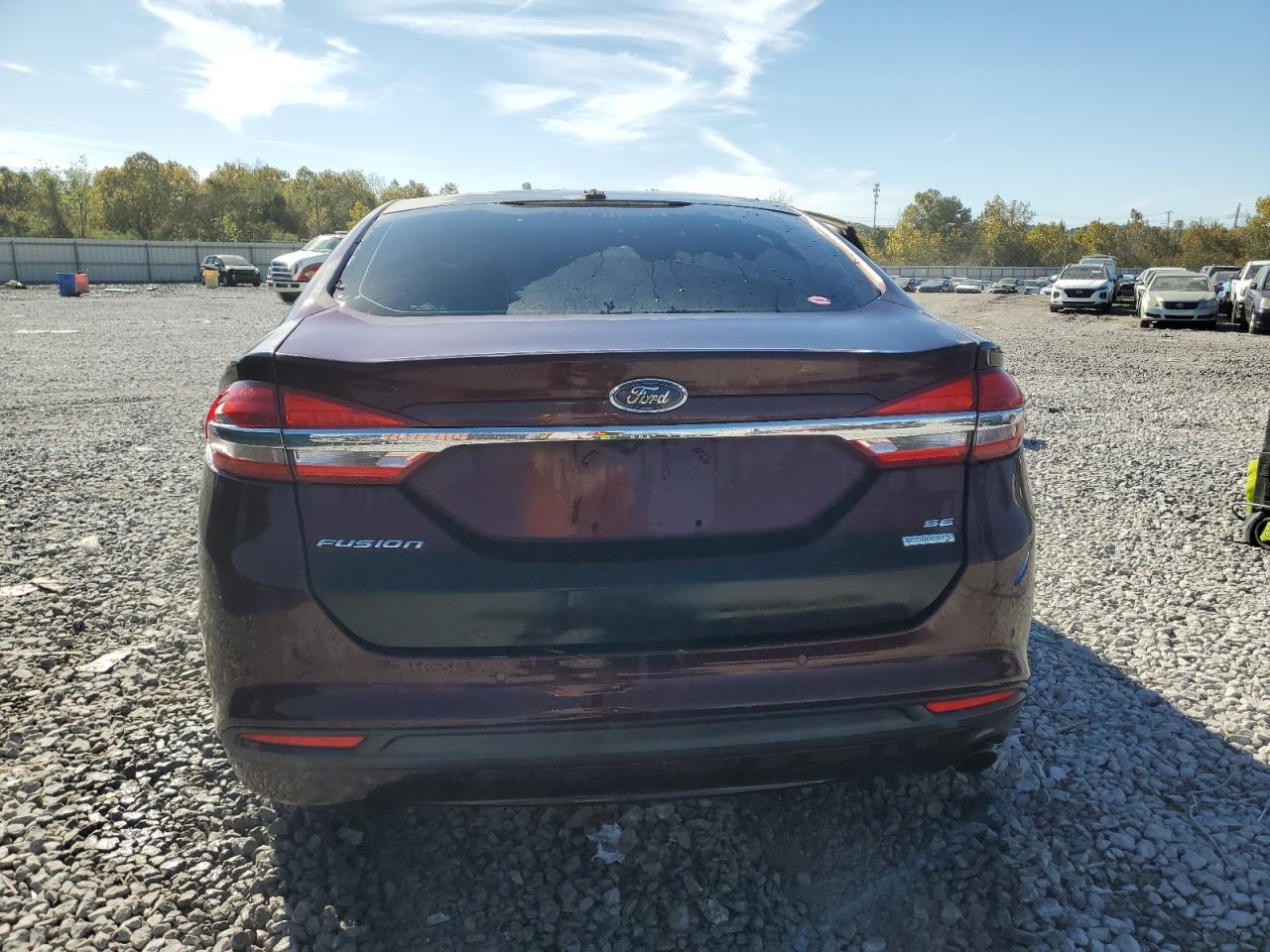 2017 Ford Fusion Se Maroon vin: 3FA6P0HD5HR193602