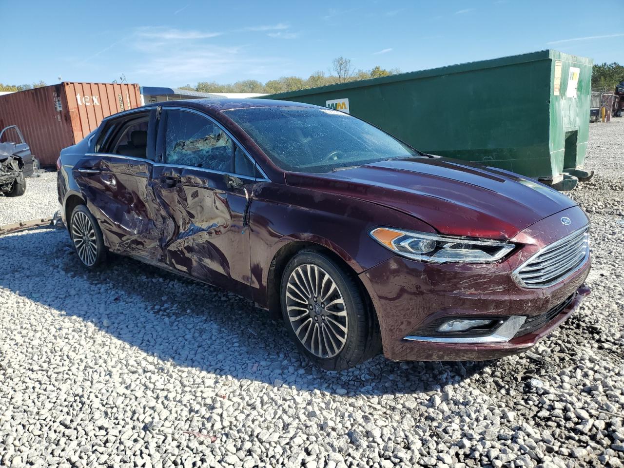 2017 Ford Fusion Se Maroon vin: 3FA6P0HD5HR193602