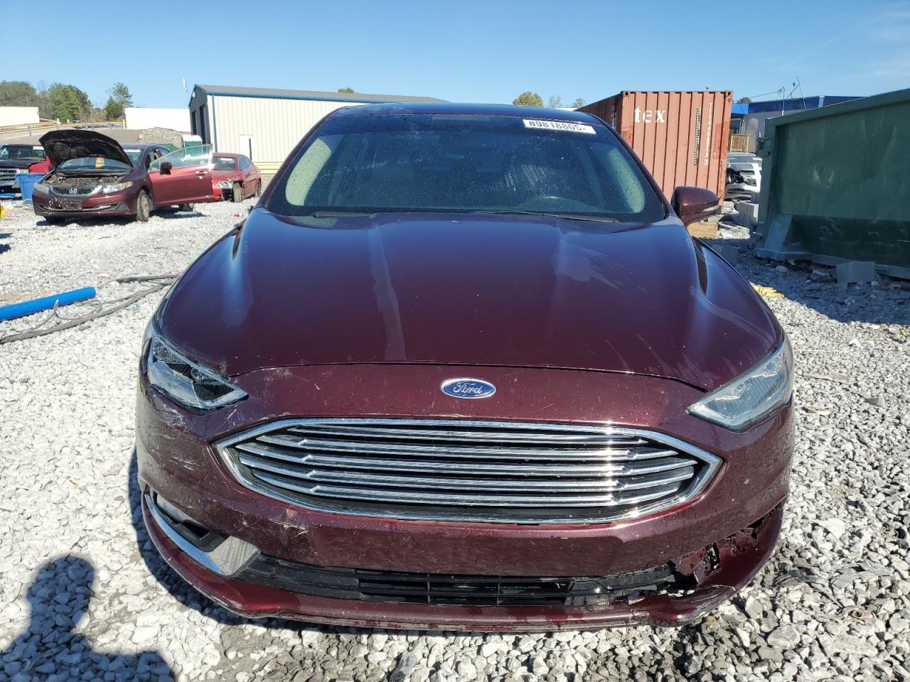 2017 Ford Fusion Se Maroon vin: 3FA6P0HD5HR193602
