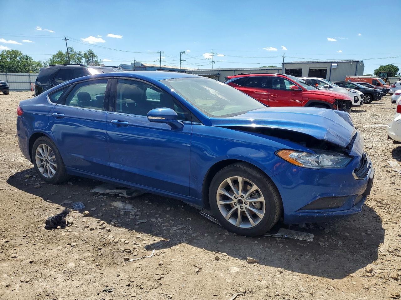 2017 Ford Fusion Se Blue vin: 3FA6P0HD5HR282957