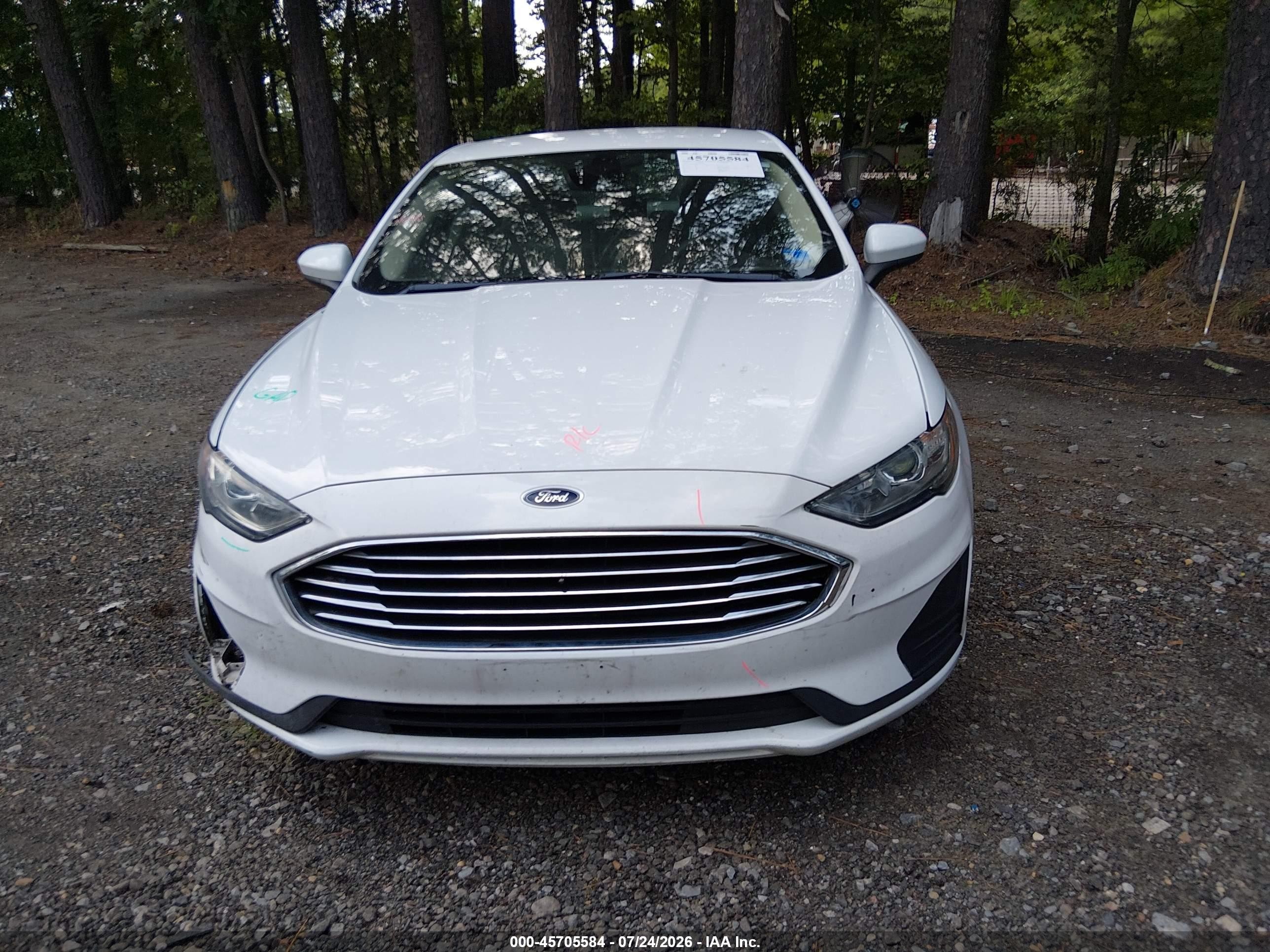 2019 Ford Fusion Se White vin: 3FA6P0HD5KR193879