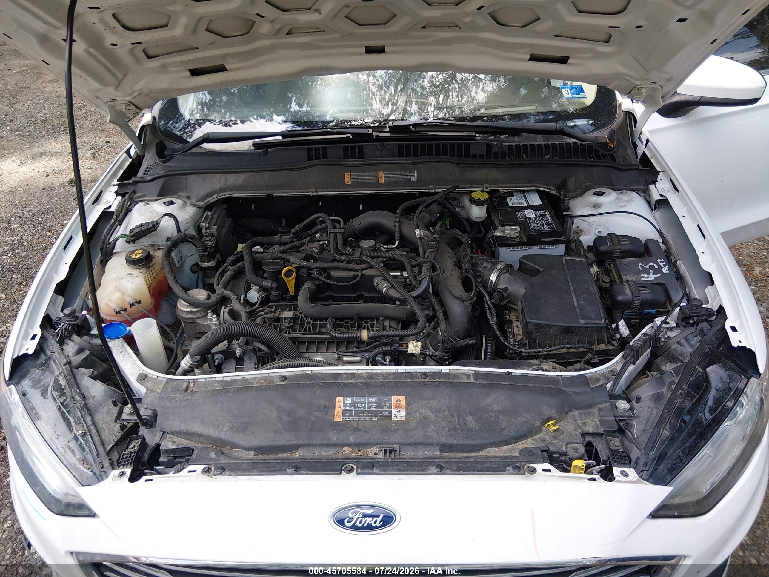 2019 Ford Fusion Se White vin: 3FA6P0HD5KR193879