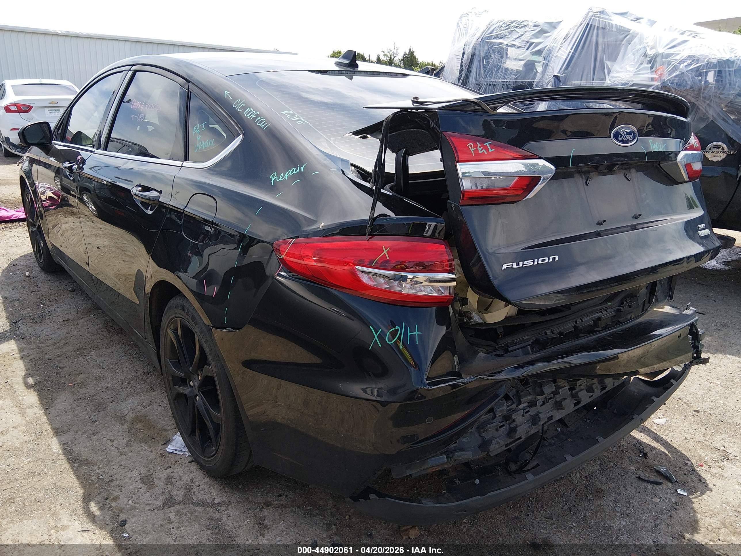 2020 Ford Fusion Se Black vin: 3FA6P0HD5LR110937