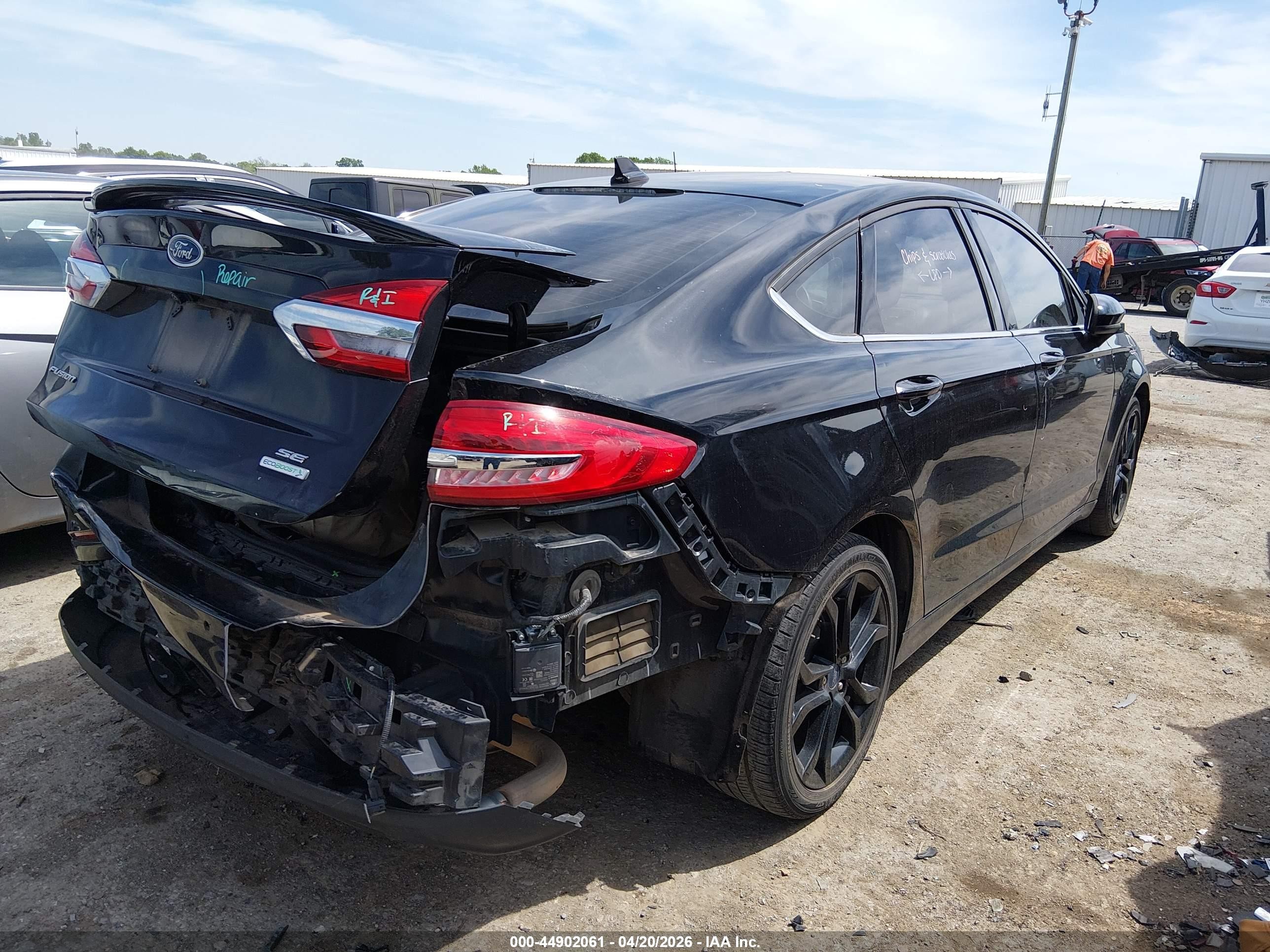 2020 Ford Fusion Se Black vin: 3FA6P0HD5LR110937