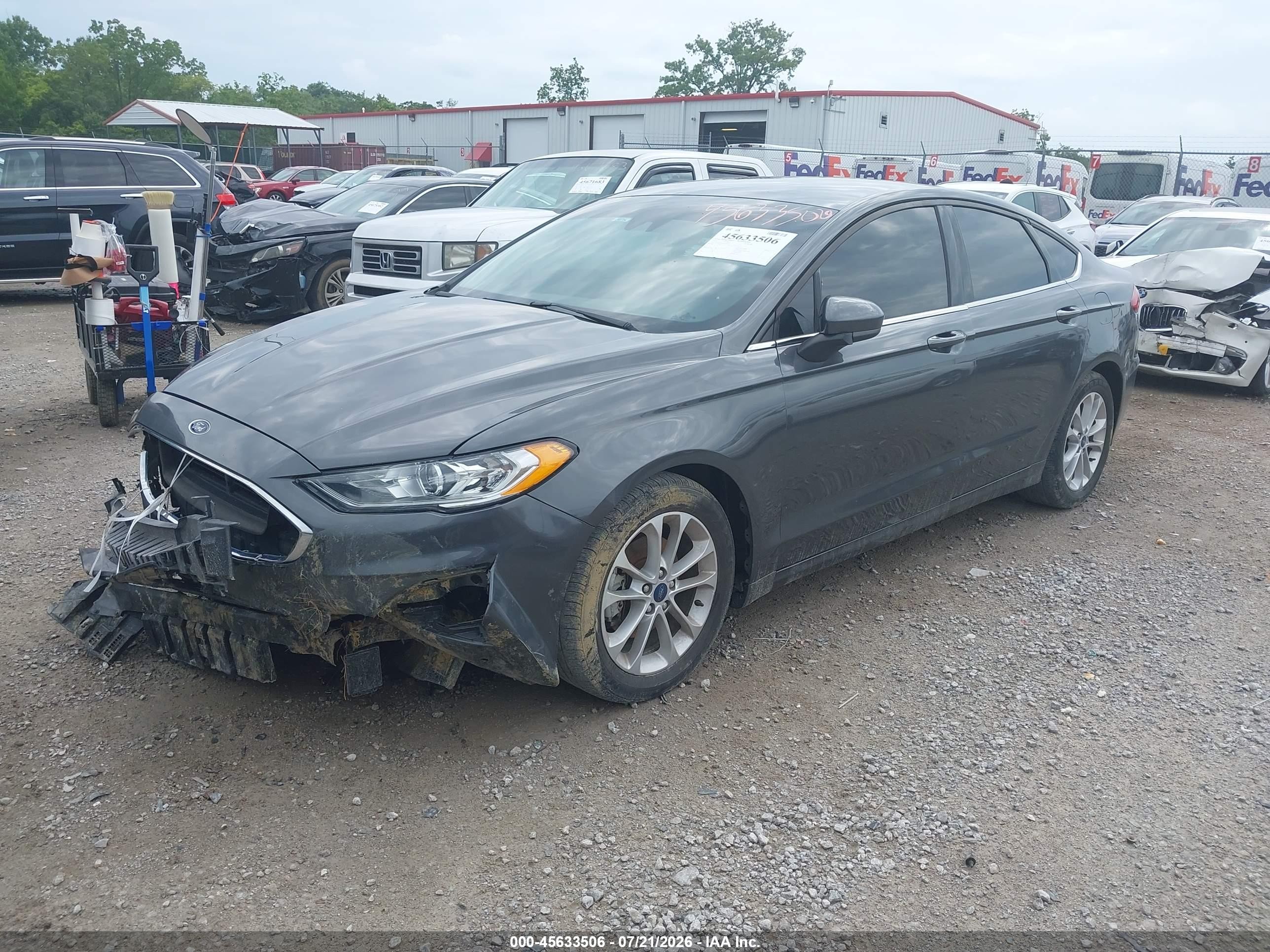 2020 Ford Fusion Se Серый vin: 3FA6P0HD5LR140701