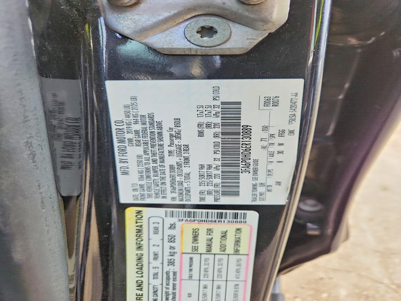 2014 Ford Fusion Se Black vin: 3FA6P0HD6ER130889