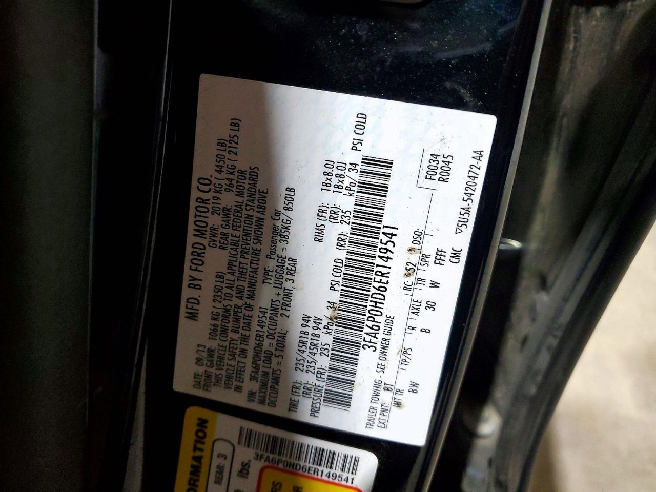 2014 Ford Fusion Se Black vin: 3FA6P0HD6ER149541