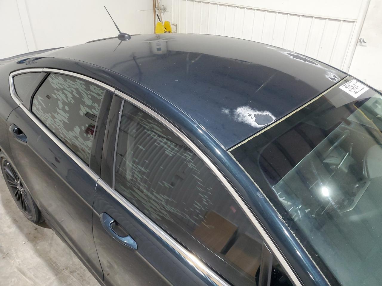 2014 Ford Fusion Se Black vin: 3FA6P0HD6ER149541 Damage: Roof, Peeling, > 12 Inches