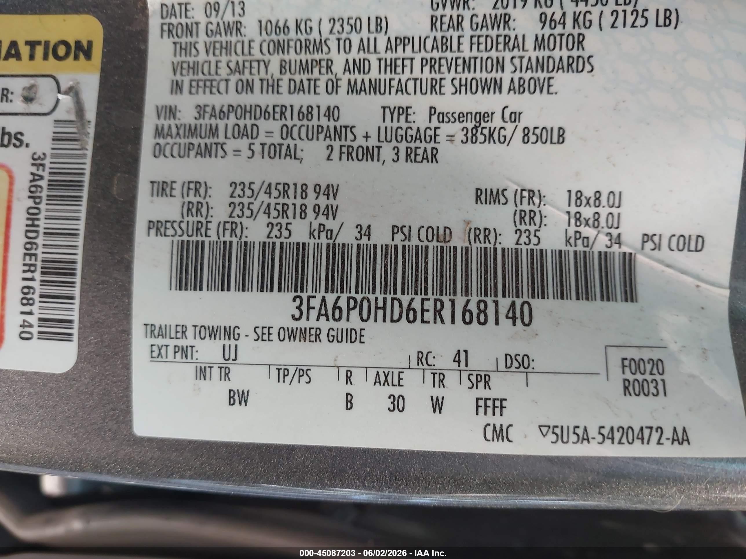 2014 Ford Fusion Se Серый vin: 3FA6P0HD6ER168140