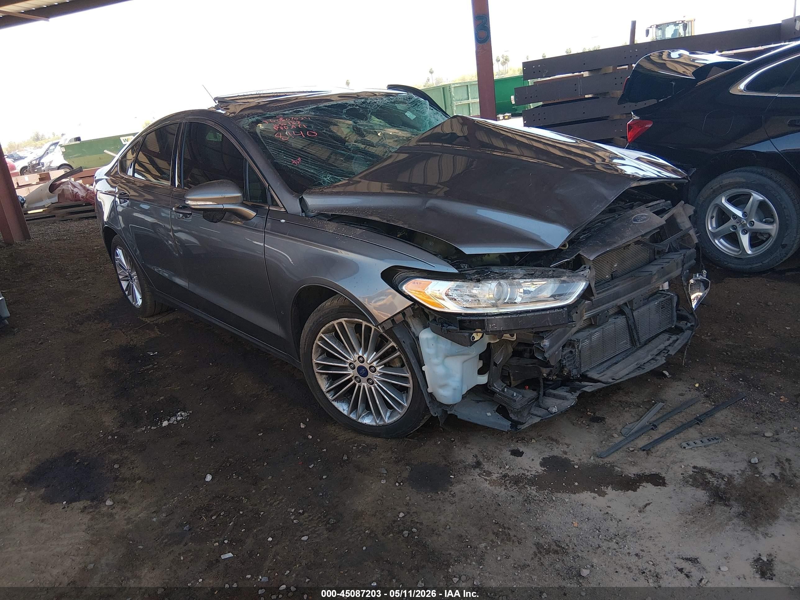 2014 Ford Fusion Se Gray vin: 3FA6P0HD6ER168140