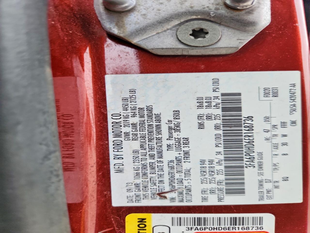 2014 Ford Fusion Se Коричневый vin: 3FA6P0HD6ER168736
