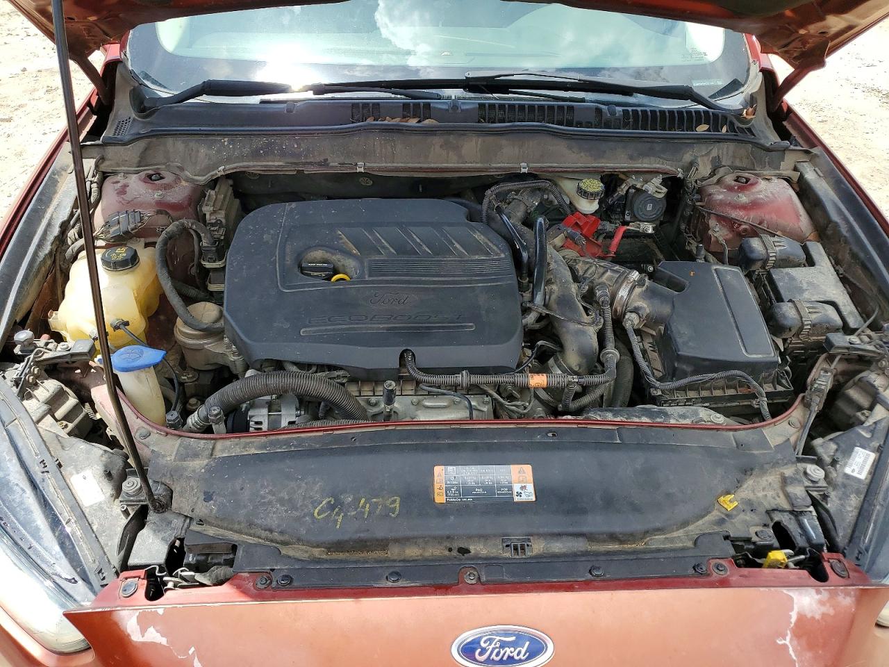 2014 Ford Fusion Se Оранжевый vin: 3FA6P0HD6ER174021