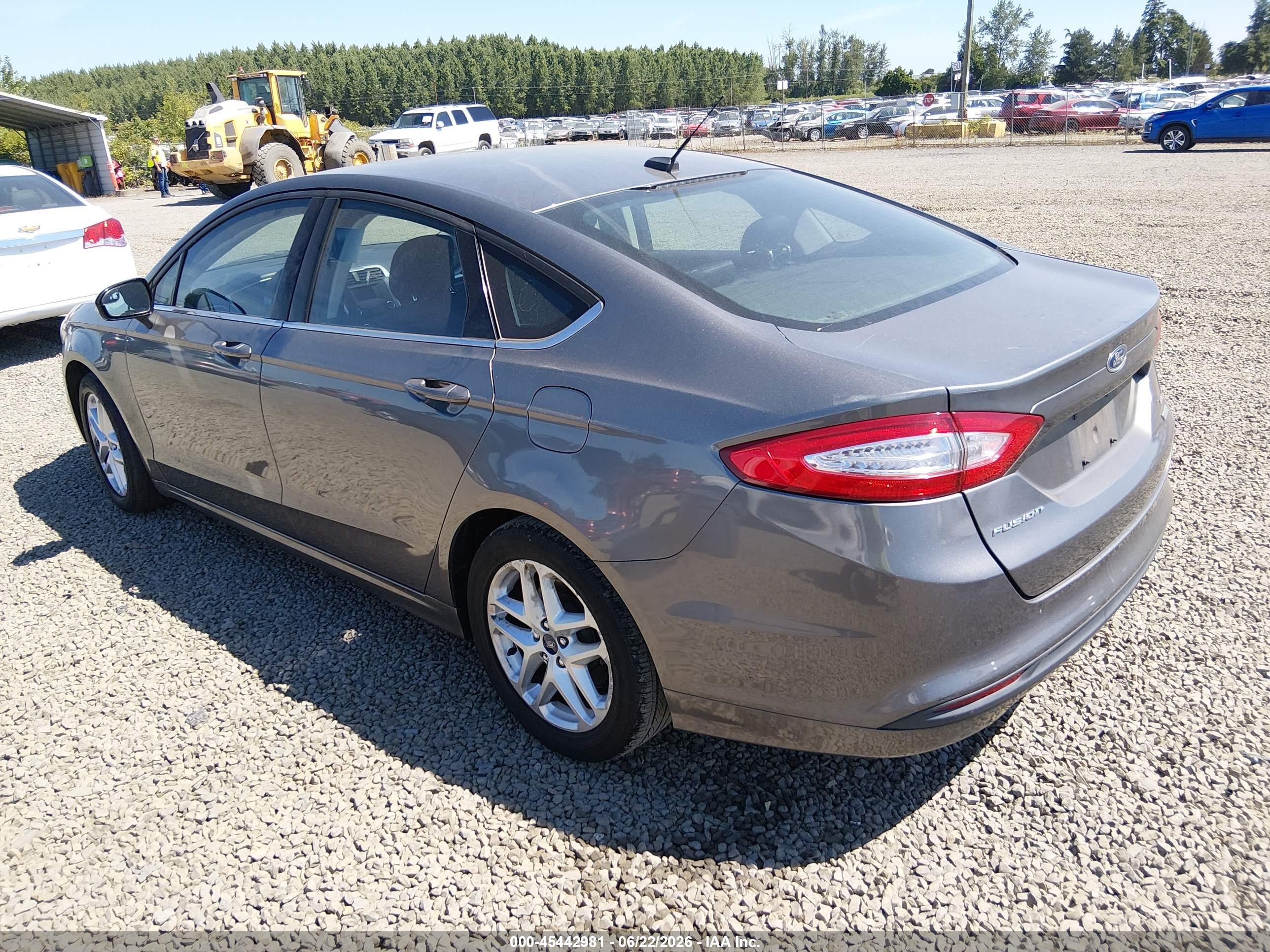 2014 Ford Fusion Se Gray vin: 3FA6P0HD6ER188128