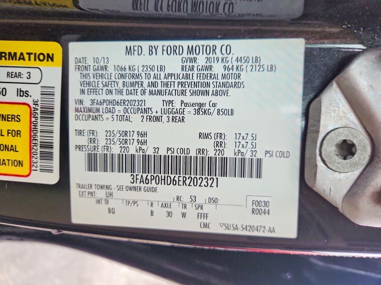 2014 Ford Fusion Se Black vin: 3FA6P0HD6ER202321