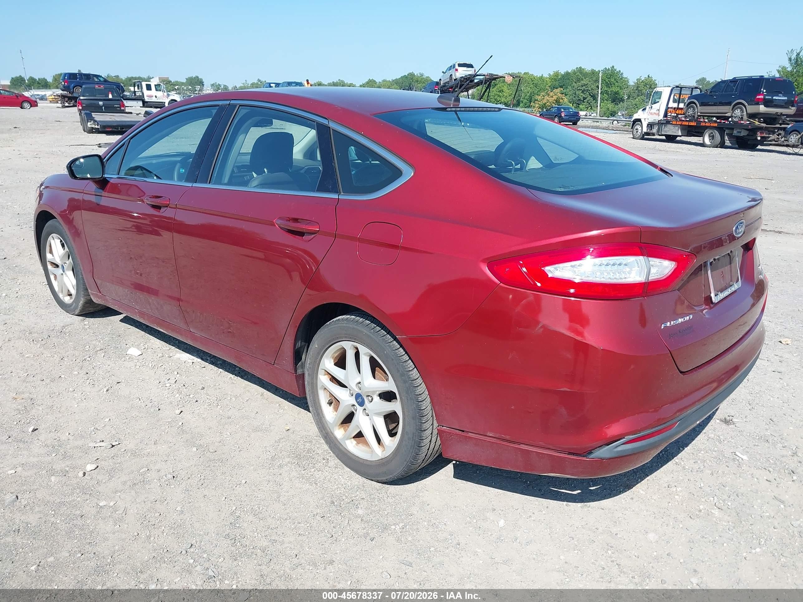 2014 Ford Fusion Se Бордовый vin: 3FA6P0HD6ER216736