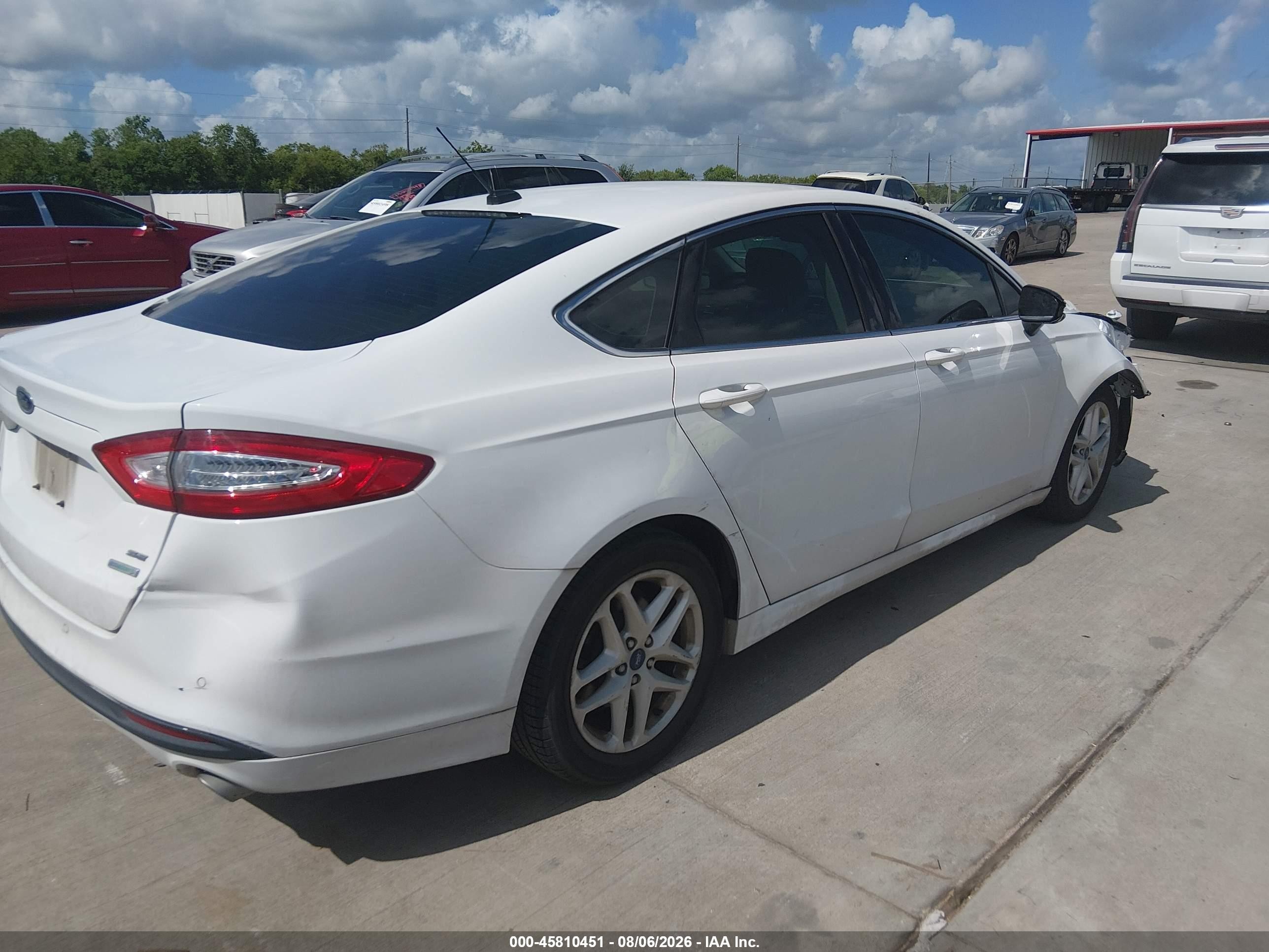 2014 Ford Fusion Se White vin: 3FA6P0HD6ER219247