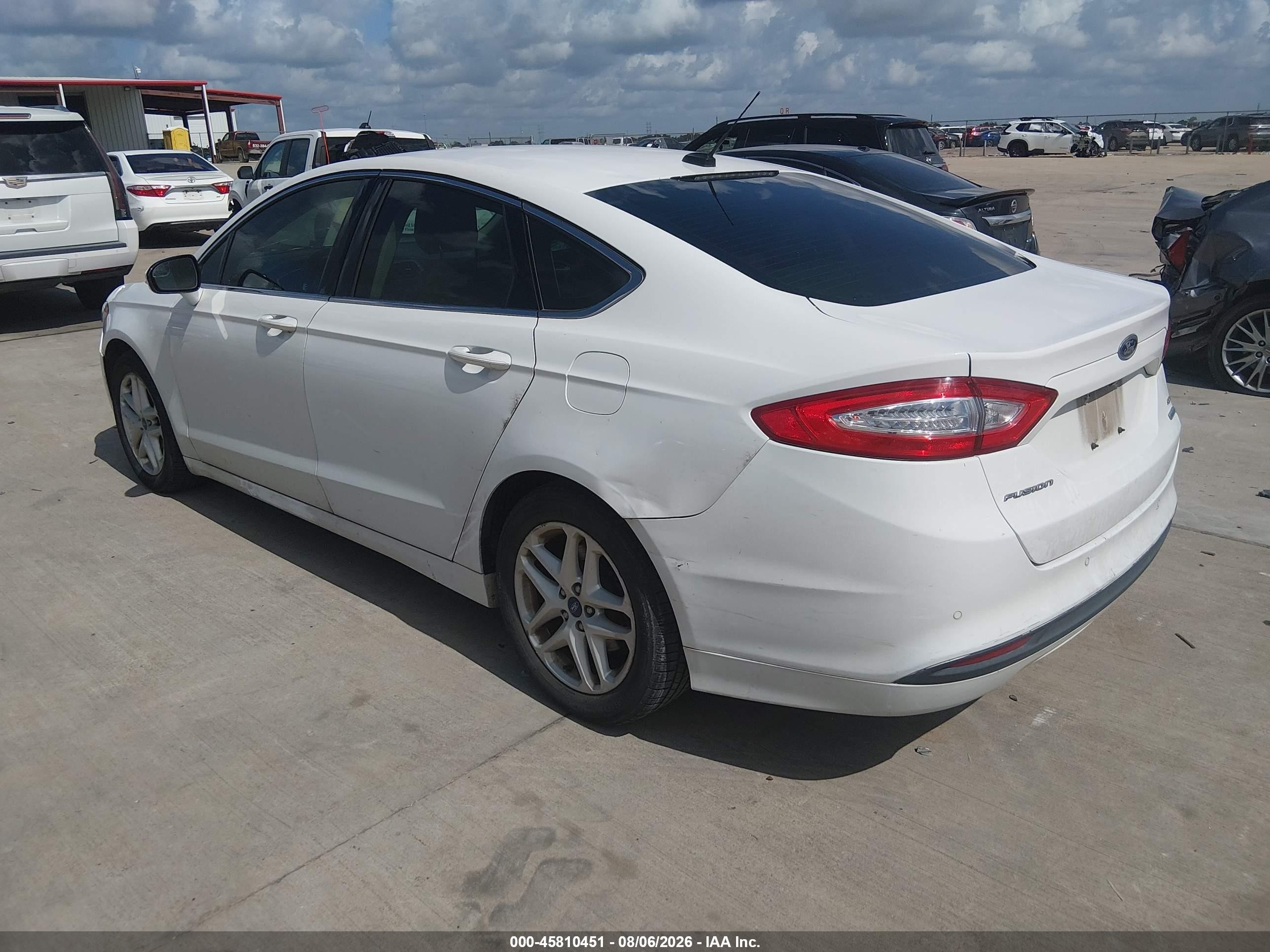 2014 Ford Fusion Se White vin: 3FA6P0HD6ER219247