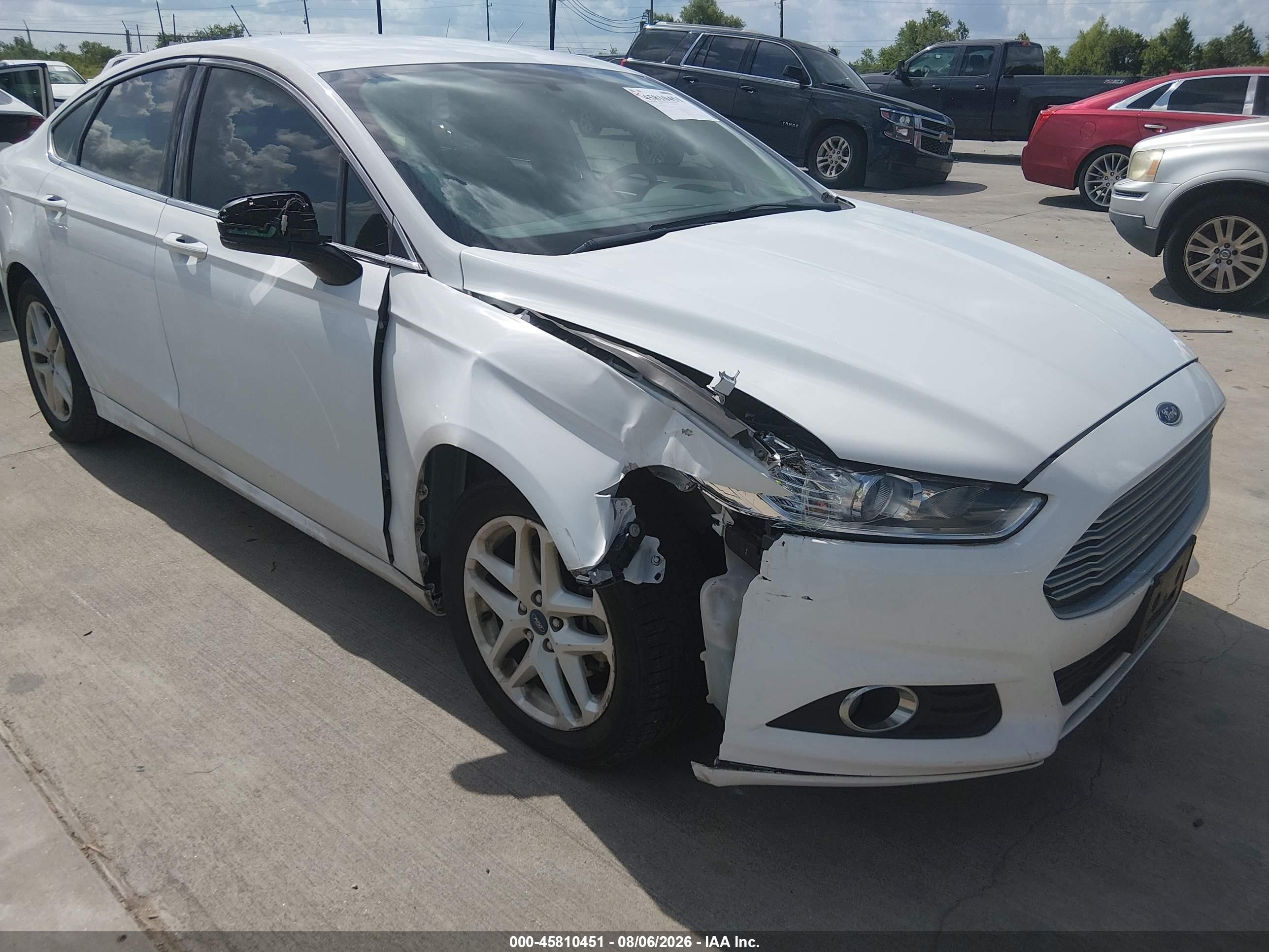 2014 Ford Fusion Se White vin: 3FA6P0HD6ER219247