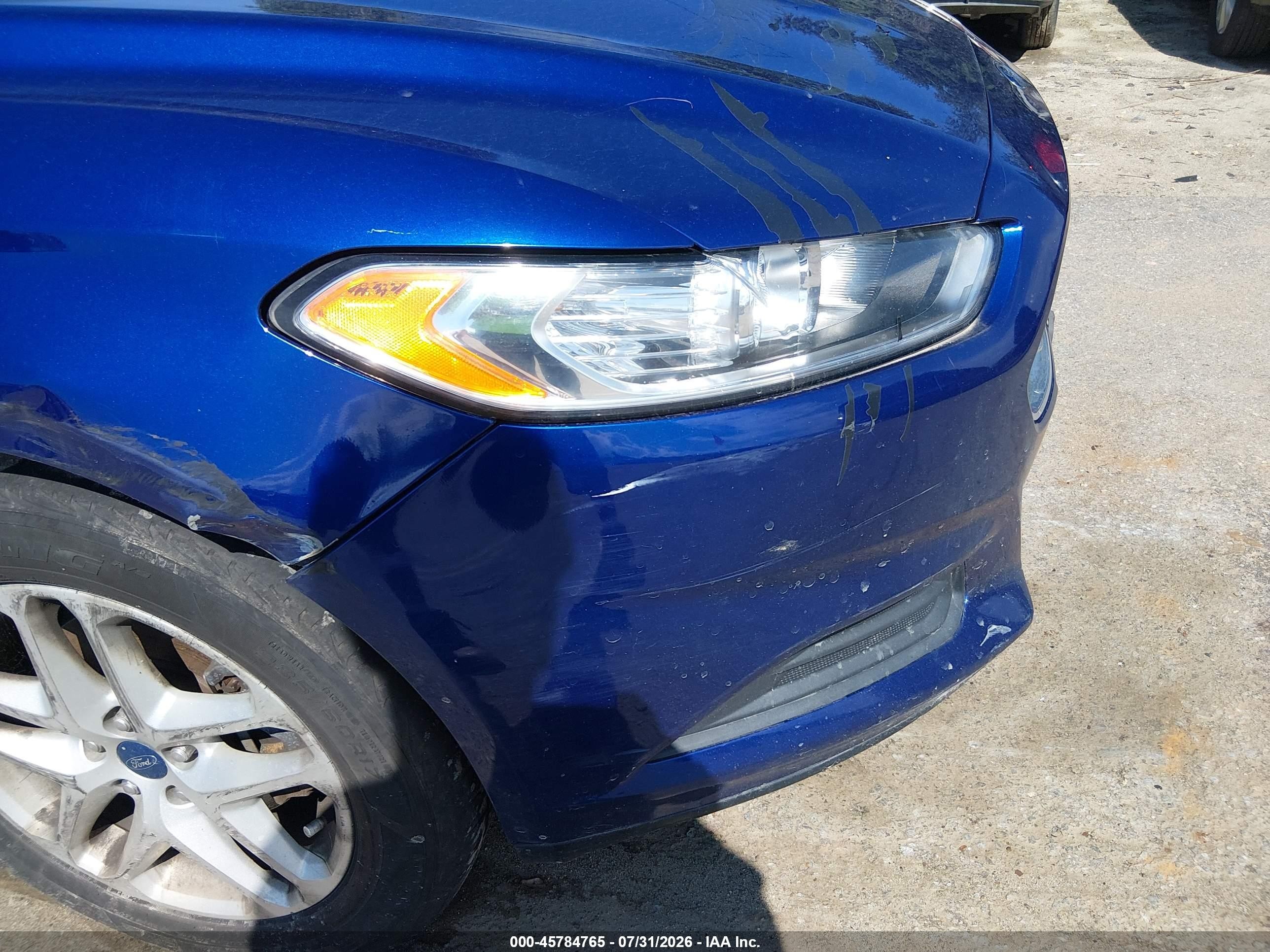 2014 Ford Fusion Se Blue vin: 3FA6P0HD6ER303195