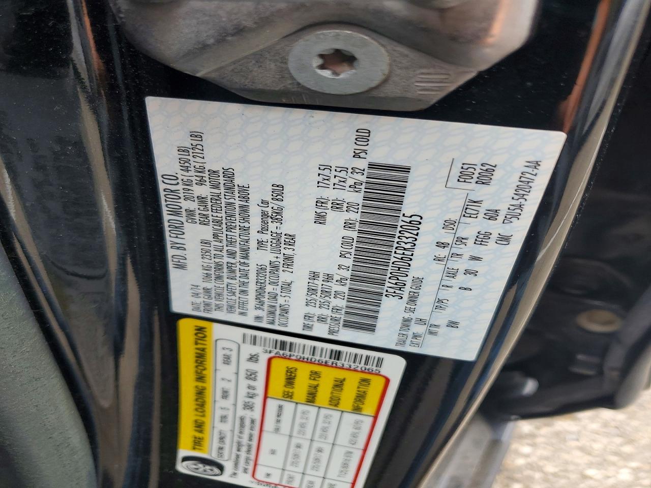 2014 Ford Fusion Se Черный vin: 3FA6P0HD6ER332065